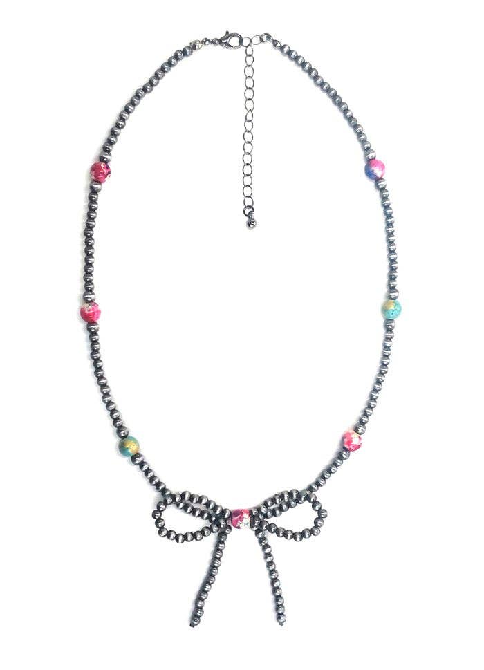 WESTERN NAVAJO STYLE PEARL RIBBON NECKLACE