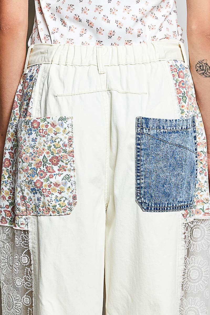ADEL BOHO FLORAL AND LACE JEANS
