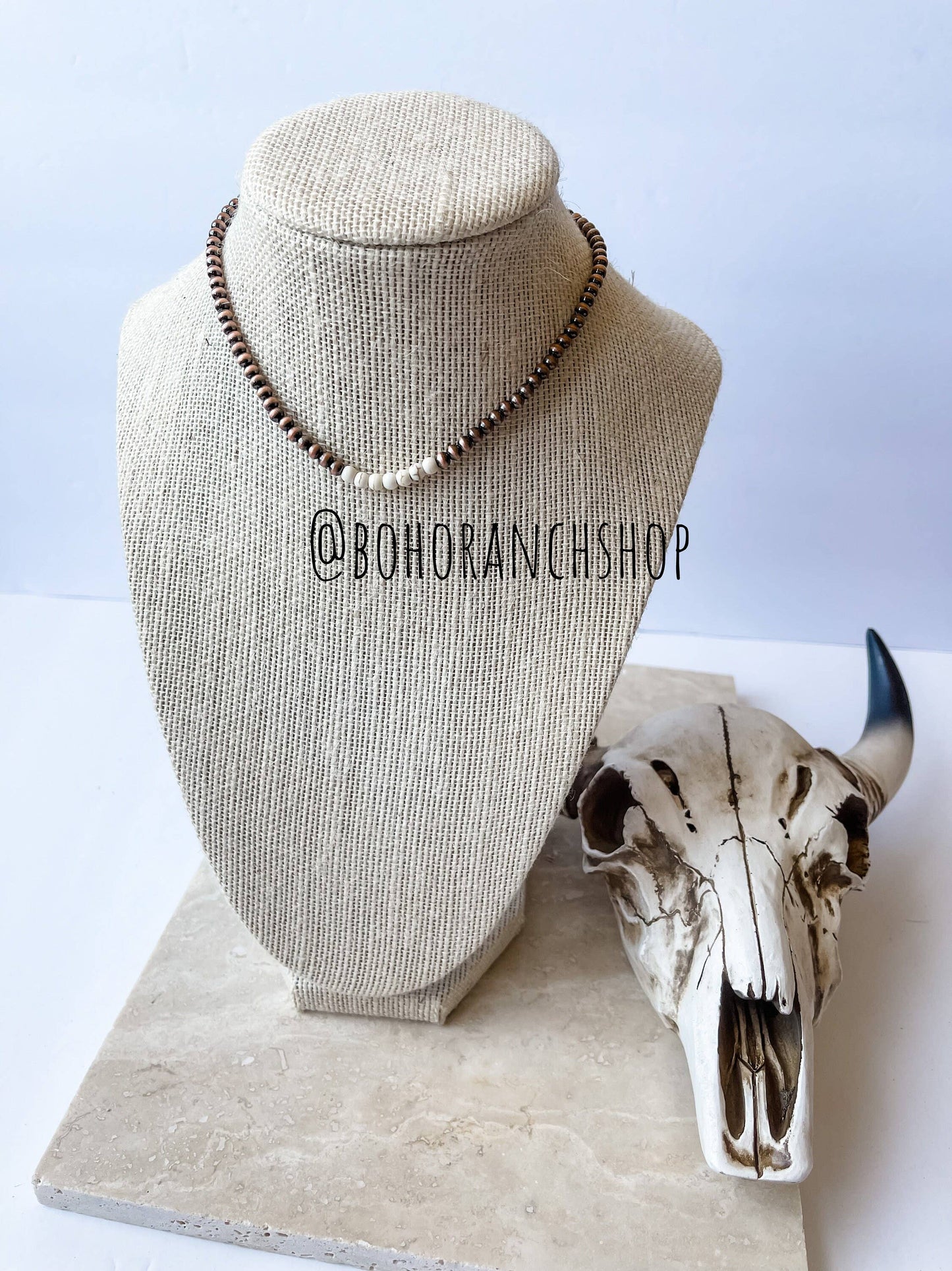 WESTERN NAVAJO BEAD CHOKER NECKLACE
