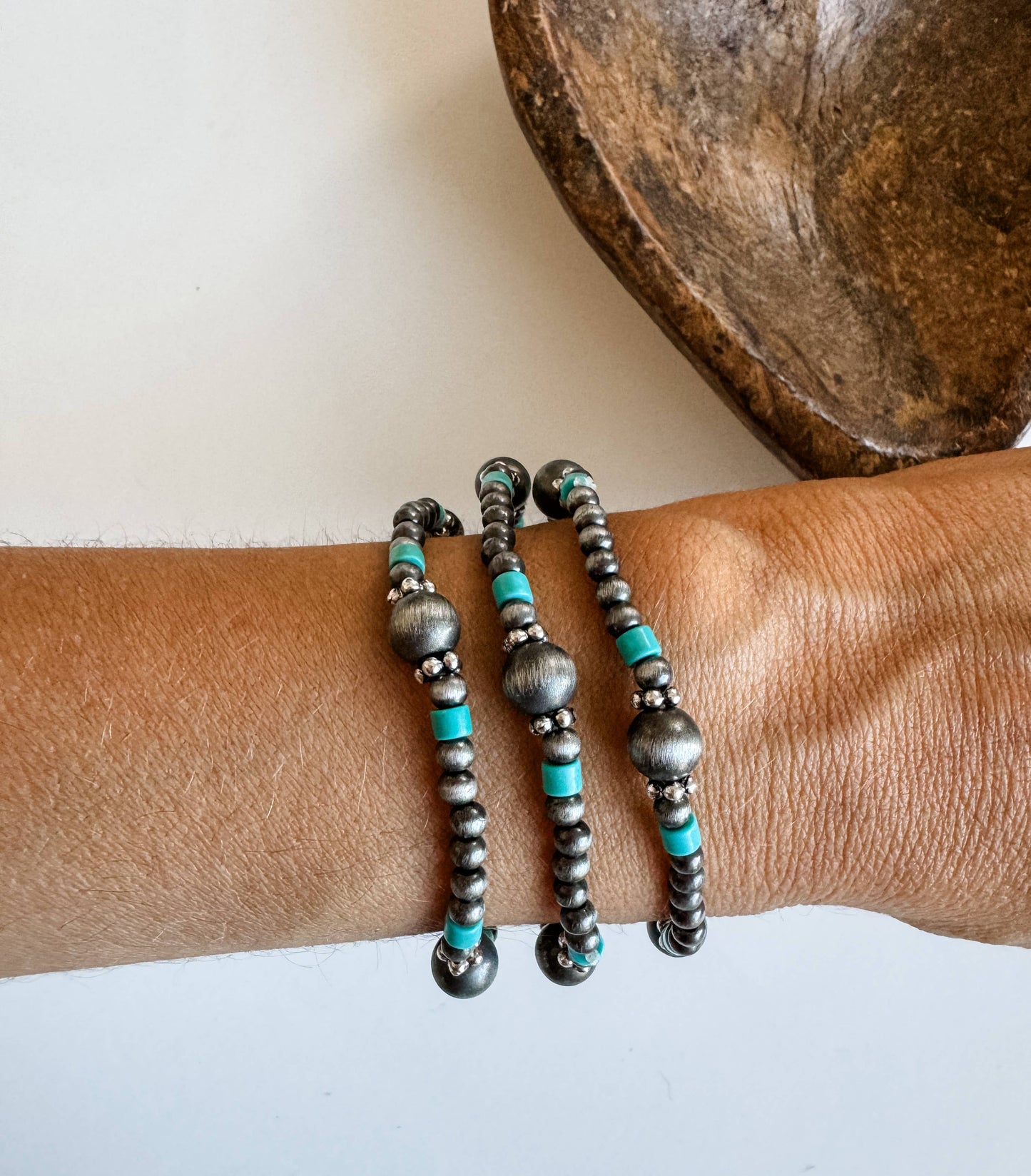 NAVAJO BEAD INSPIRED STRETCH BRACELETS