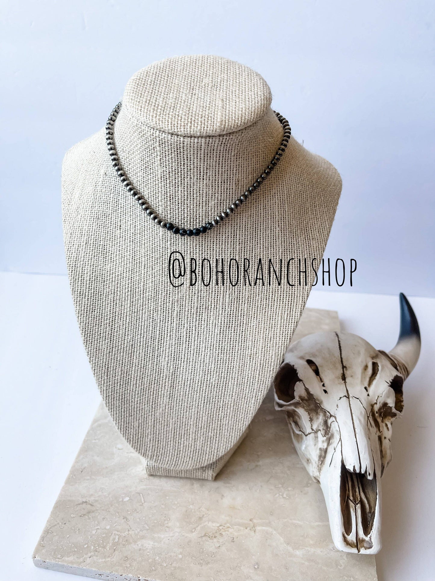 WESTERN NAVAJO BEAD CHOKER NECKLACE