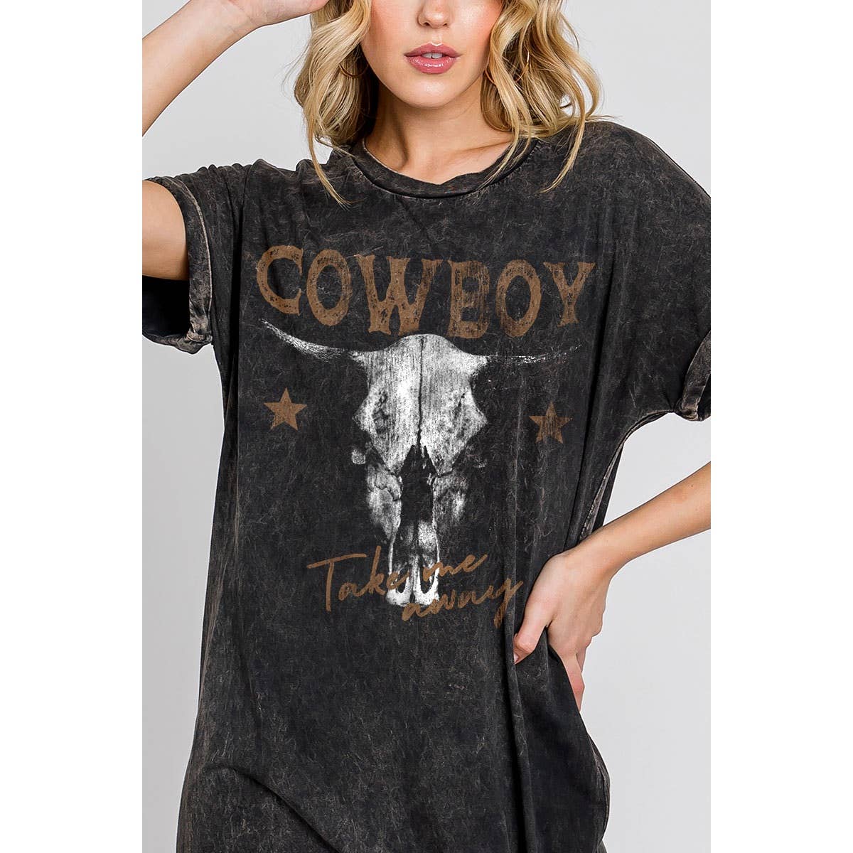COWBOY TAKE ME AWAY GRAPHIC DRESS