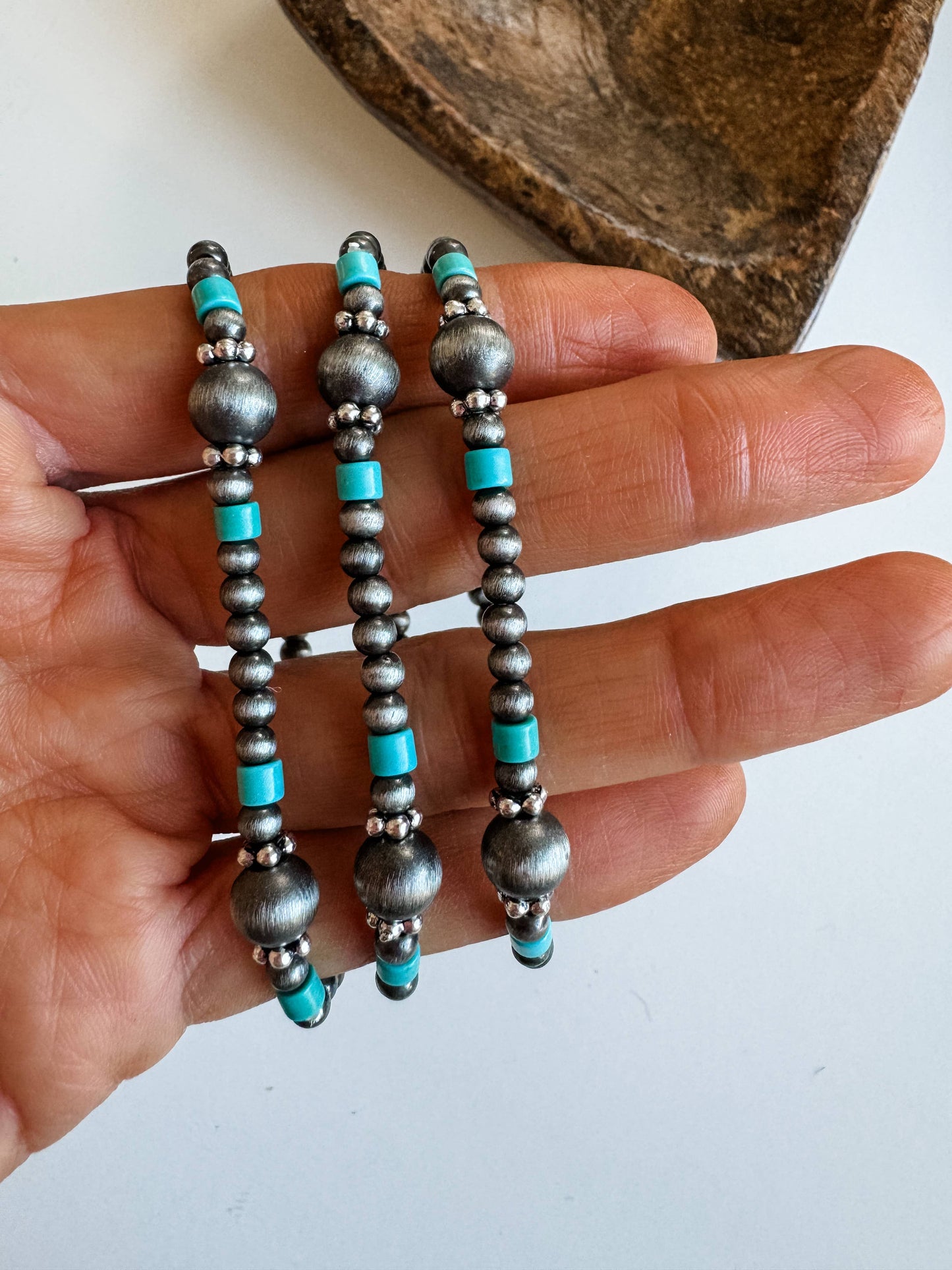 NAVAJO BEAD INSPIRED STRETCH BRACELETS