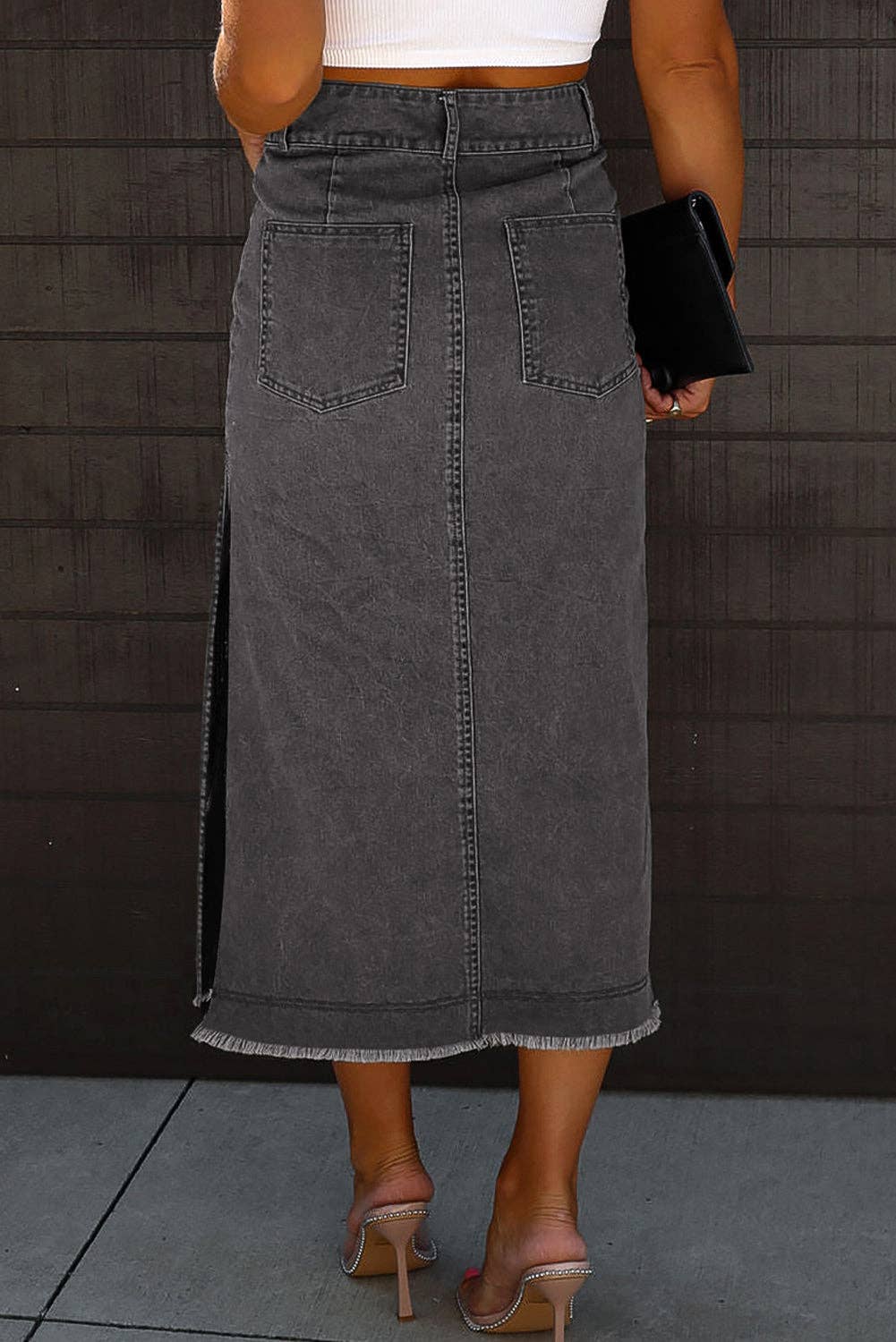 DENA DENIM MIDI SKIRT