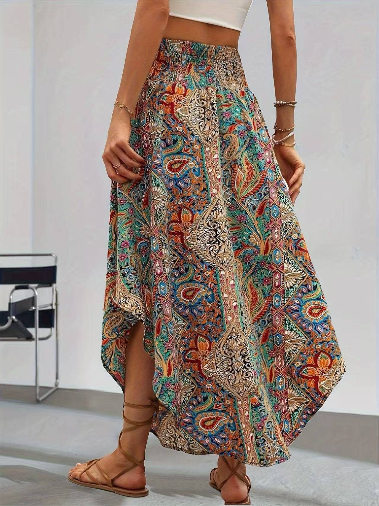 PARKER PAISLEY PRINTED MAXI SKIRT