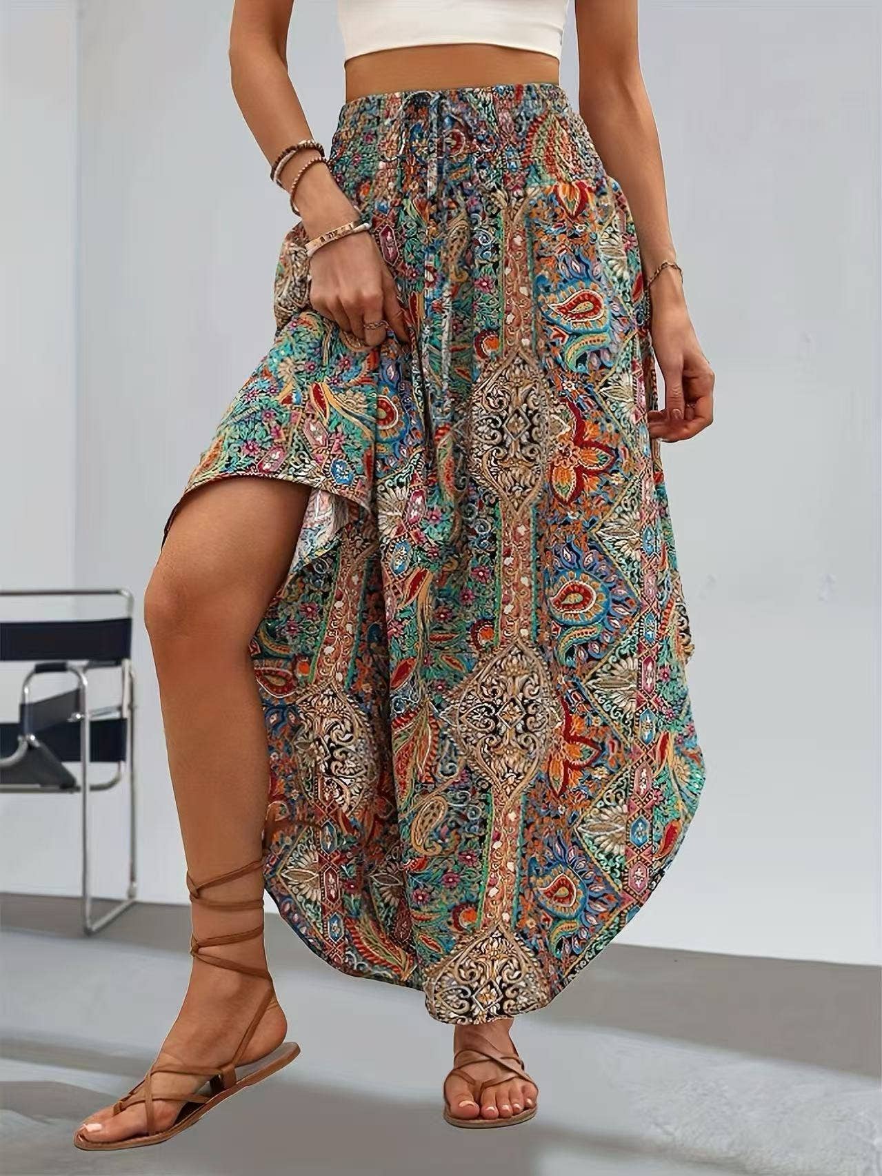PARKER PAISLEY PRINTED MAXI SKIRT
