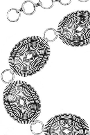 AZTEC OVAL CONCHO BELT