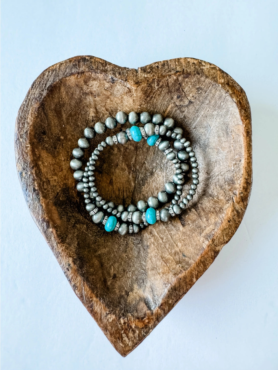 WESTERN PEARL AND BEAD STACKABLE BRACELETS