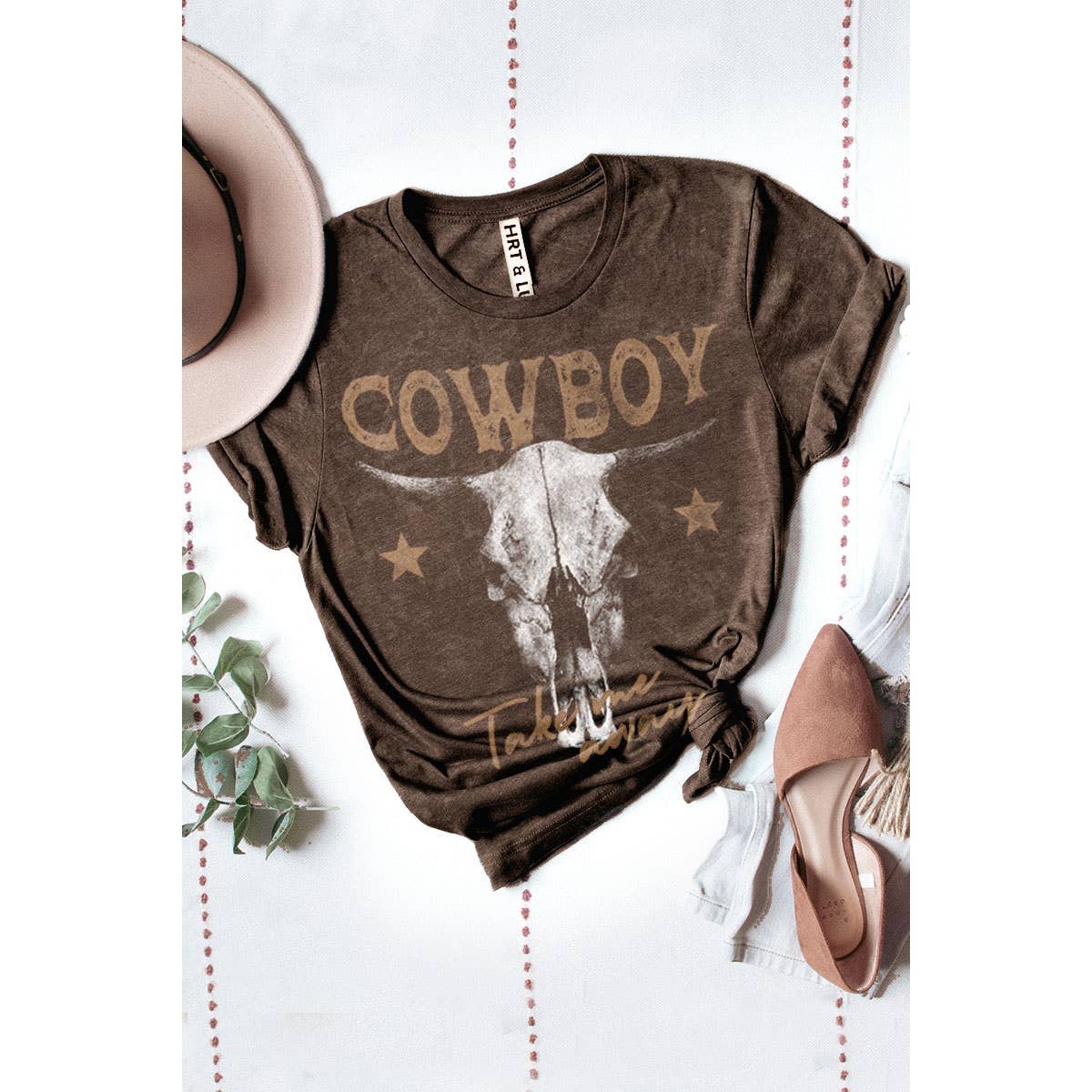 COWBOY TAKE ME AWAY GRAPHIC TEE