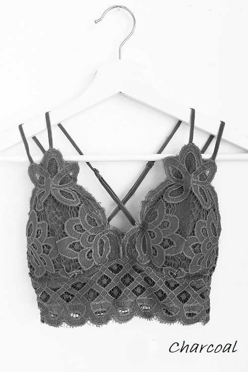 SCALLOPED LACE CAMI BRALETTE