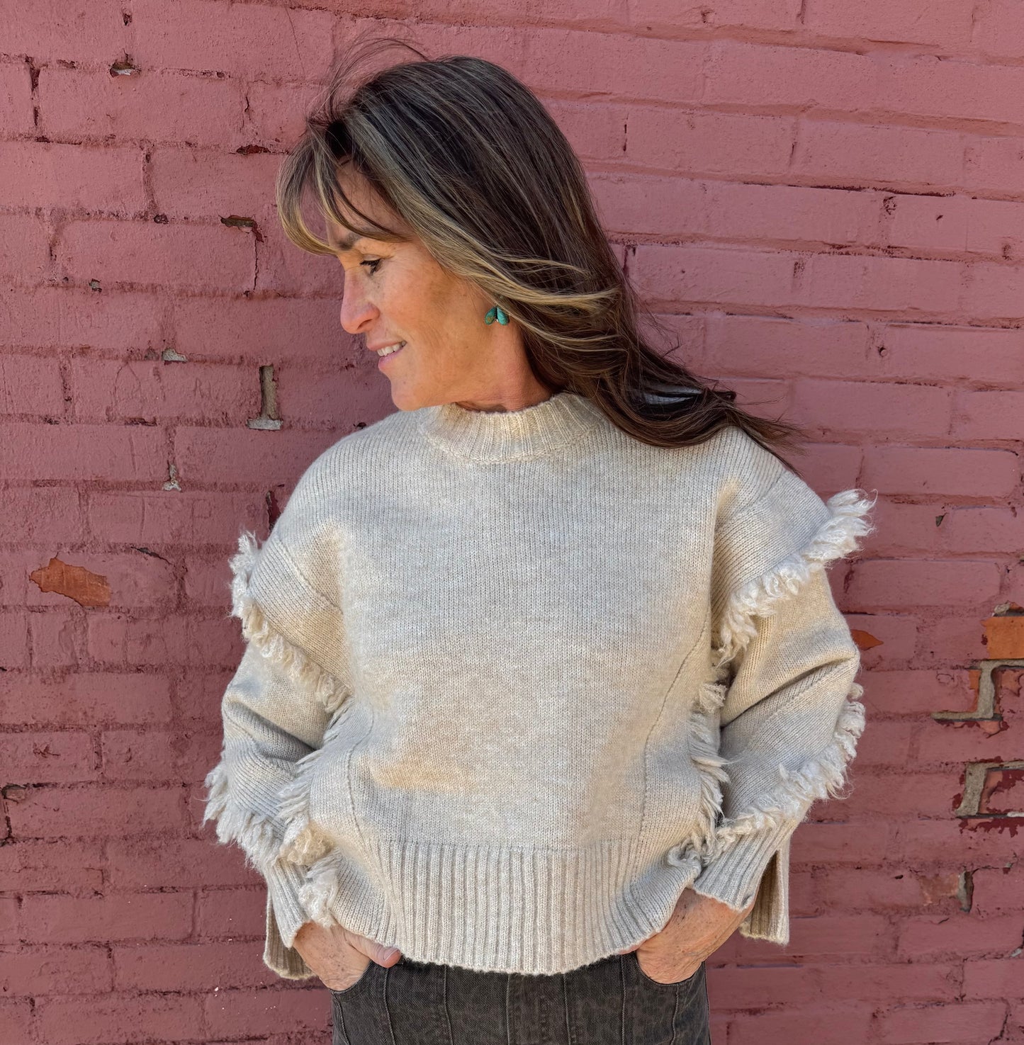 ANNABELLE FRINGED SWEATER