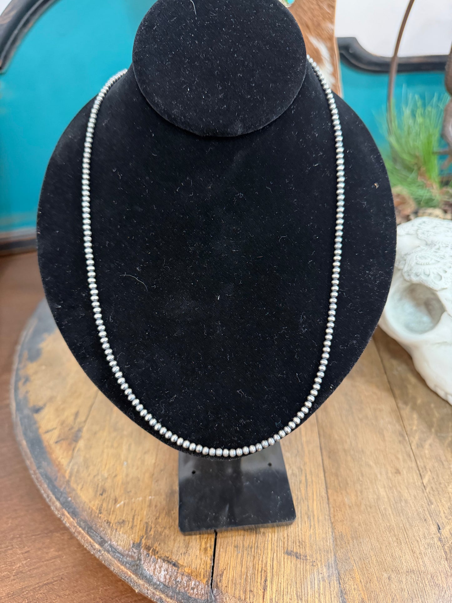 3MM STERLING SILVER PEARL NECKLACE