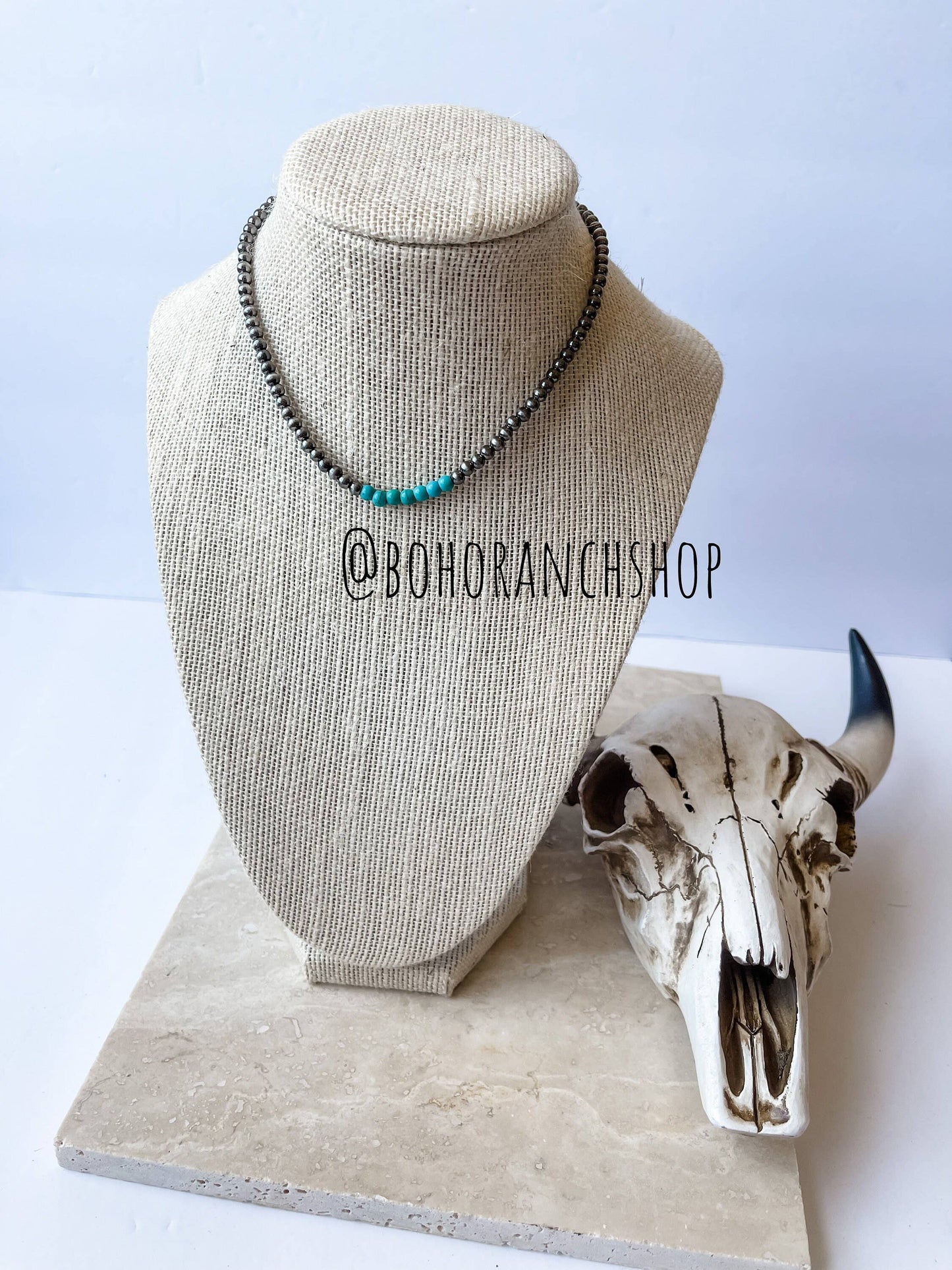 WESTERN NAVAJO BEAD CHOKER NECKLACE