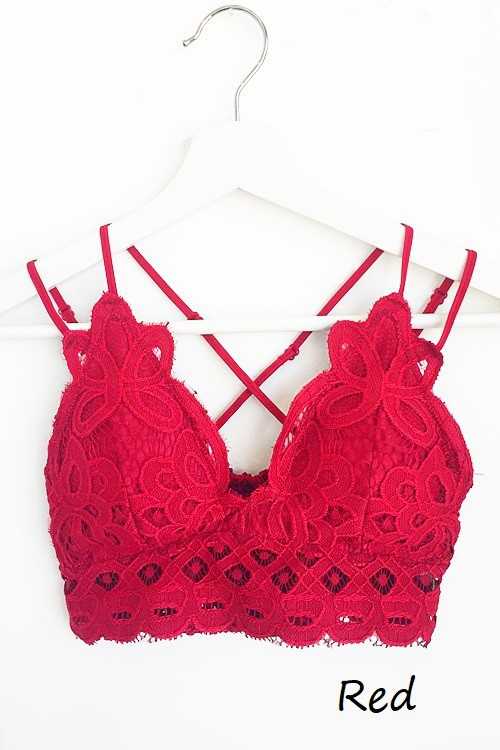 SCALLOPED LACE CAMI BRALETTE