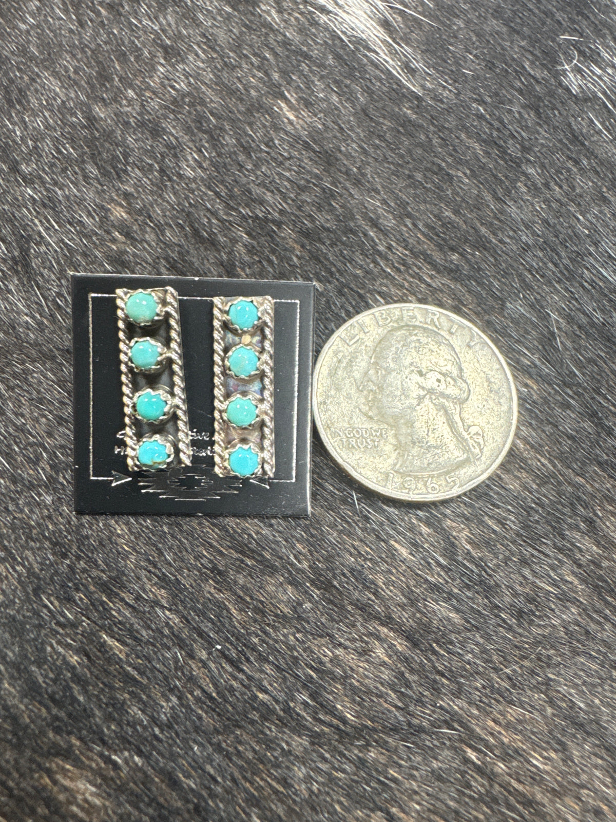 4 STONE BAR TURQUOISE EARS