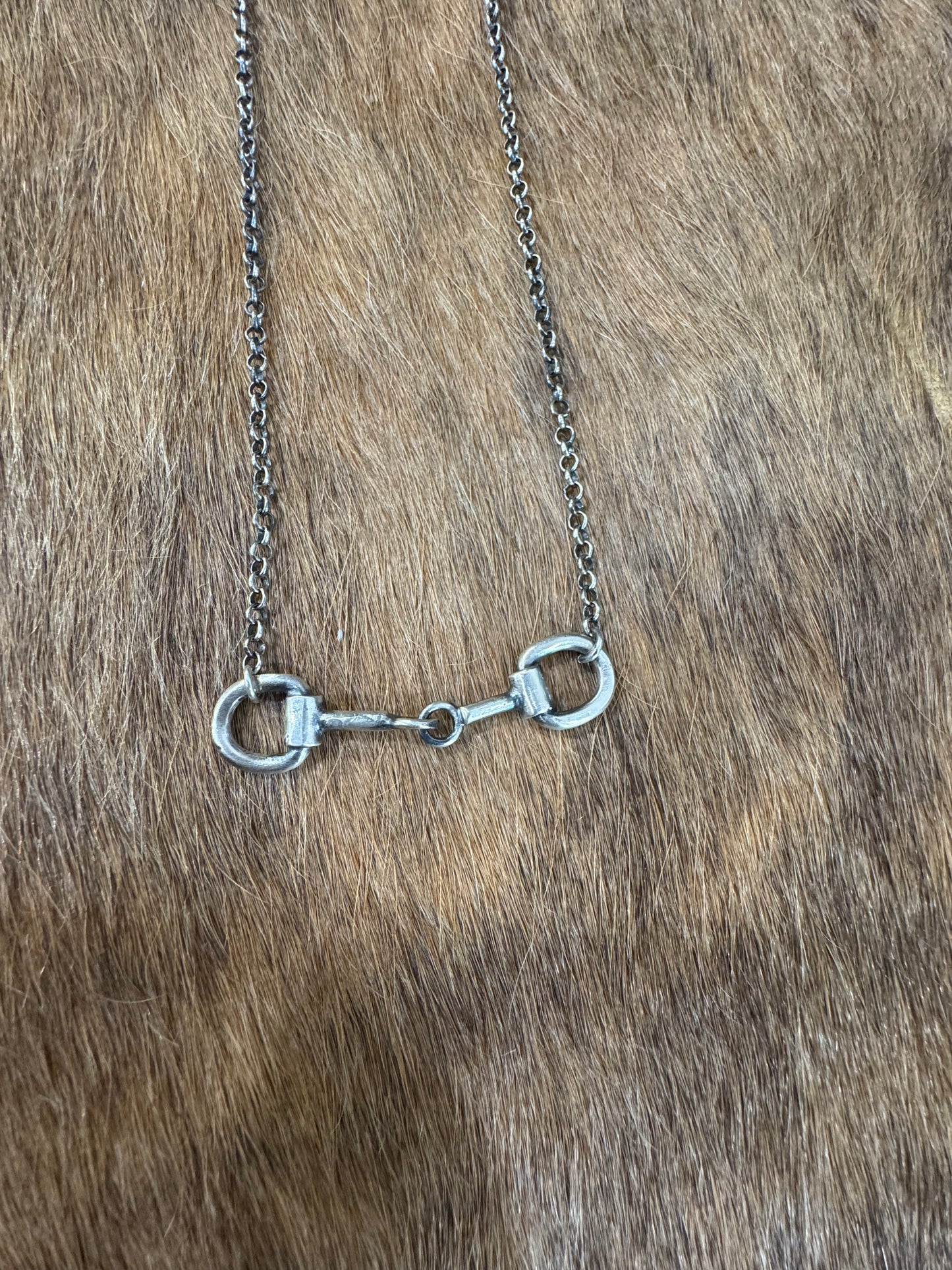 STERLING SILVER SMALL HORSE BIT NECKLACE