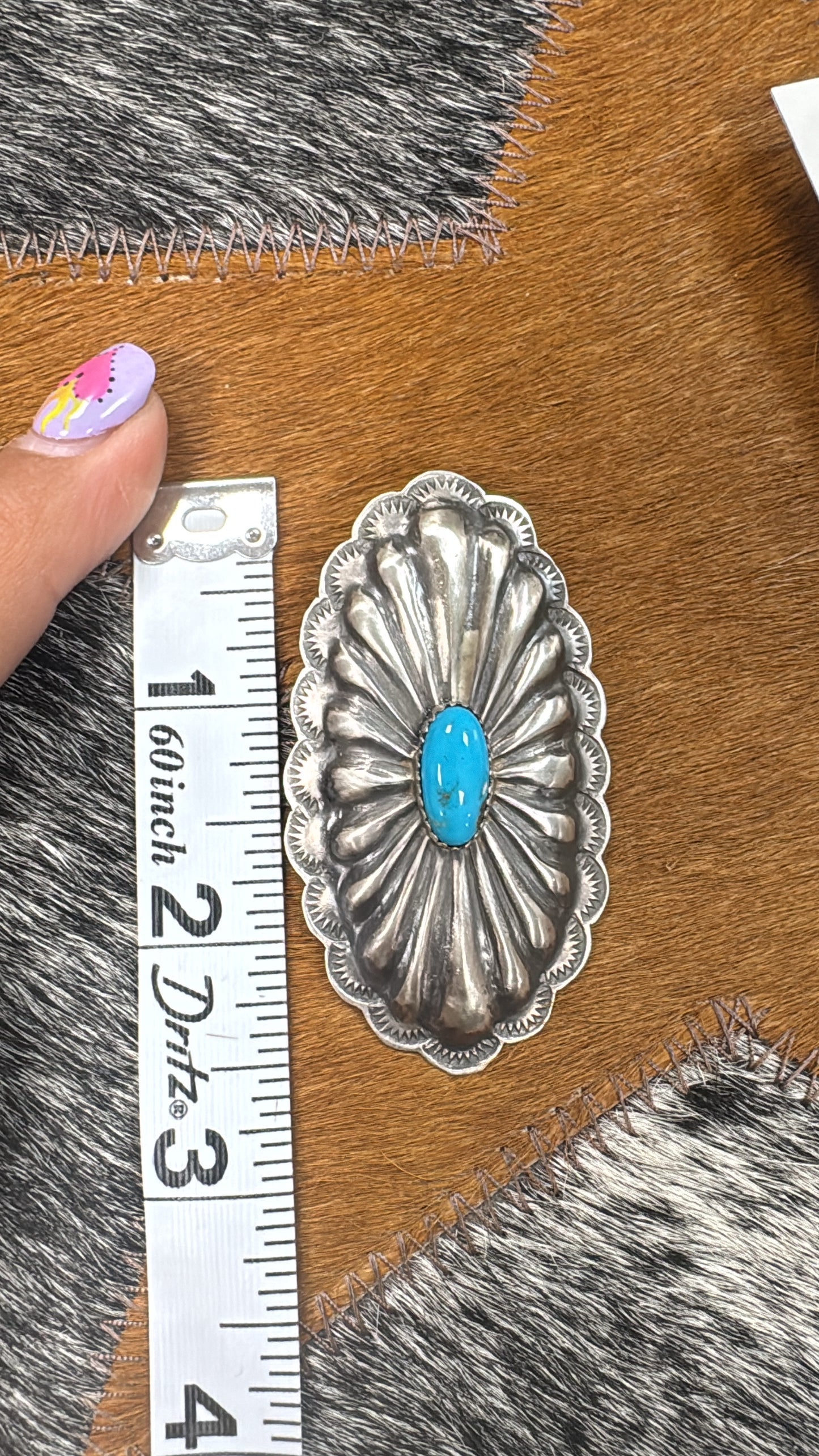 TURQUOISE CONCHO EARRINGS BY RITA LEE