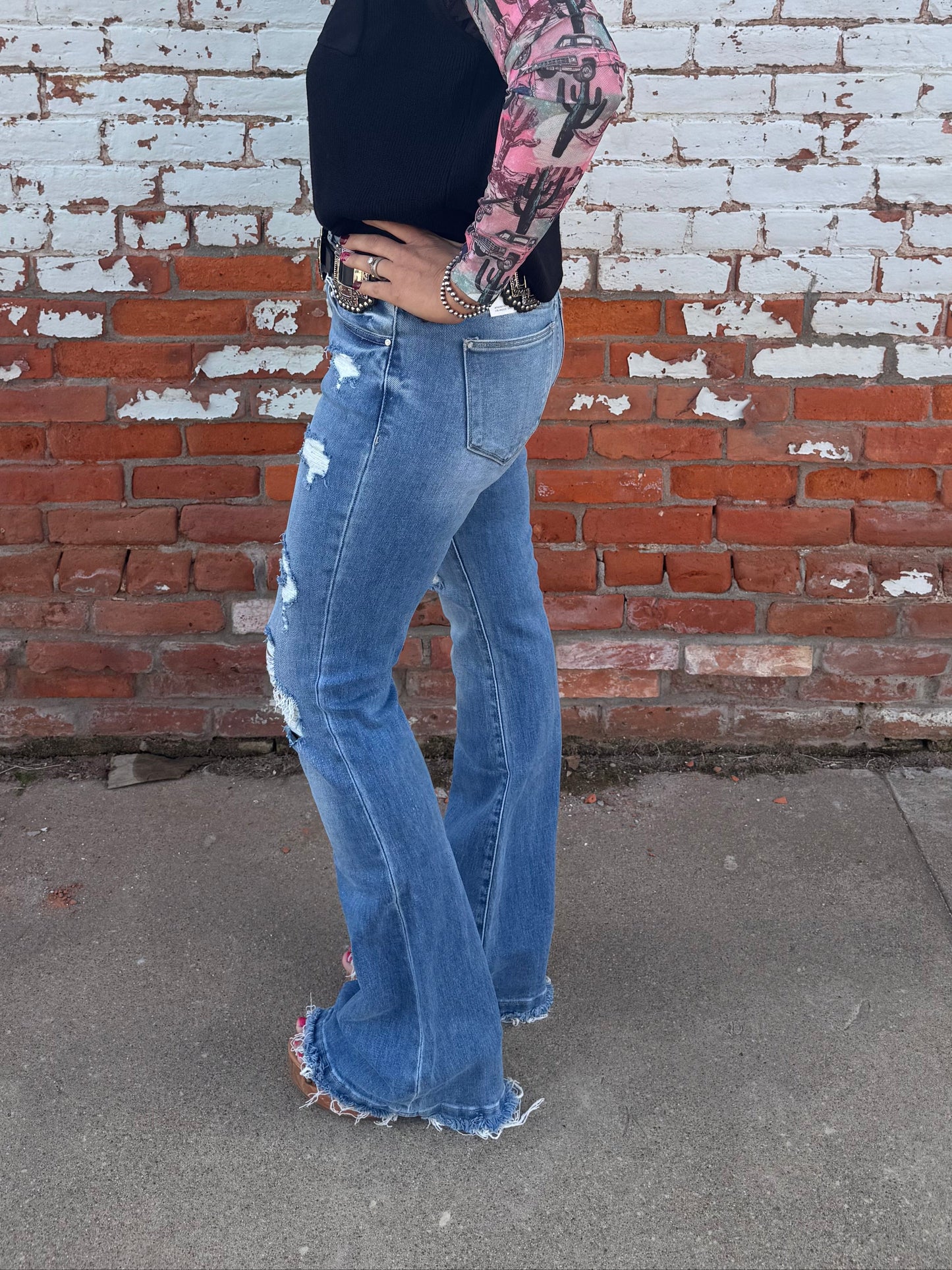 MEMPHIS FLARE JEAN WITH TROUSER HEM