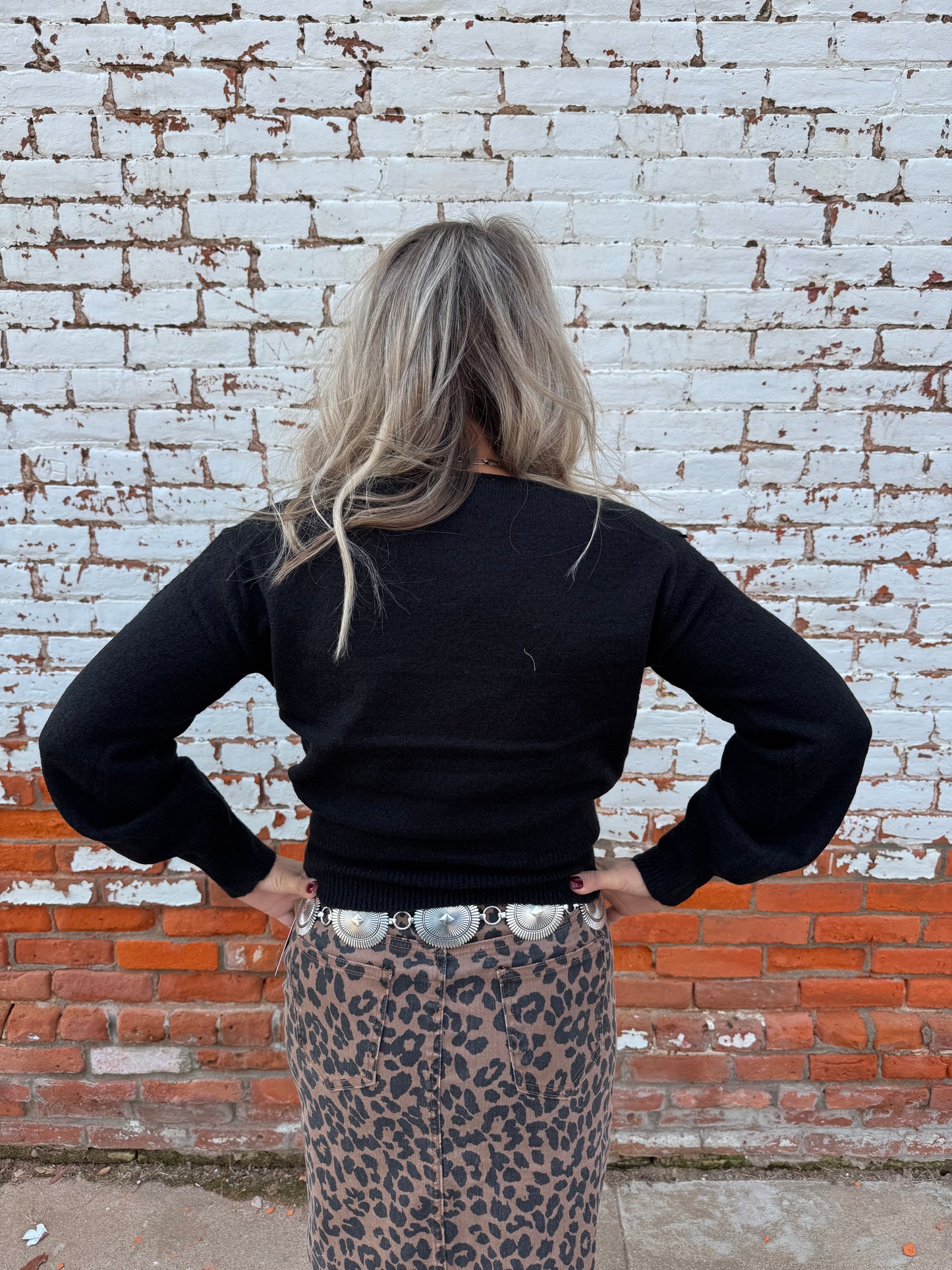 SURPLICE V NECK SWEATER
