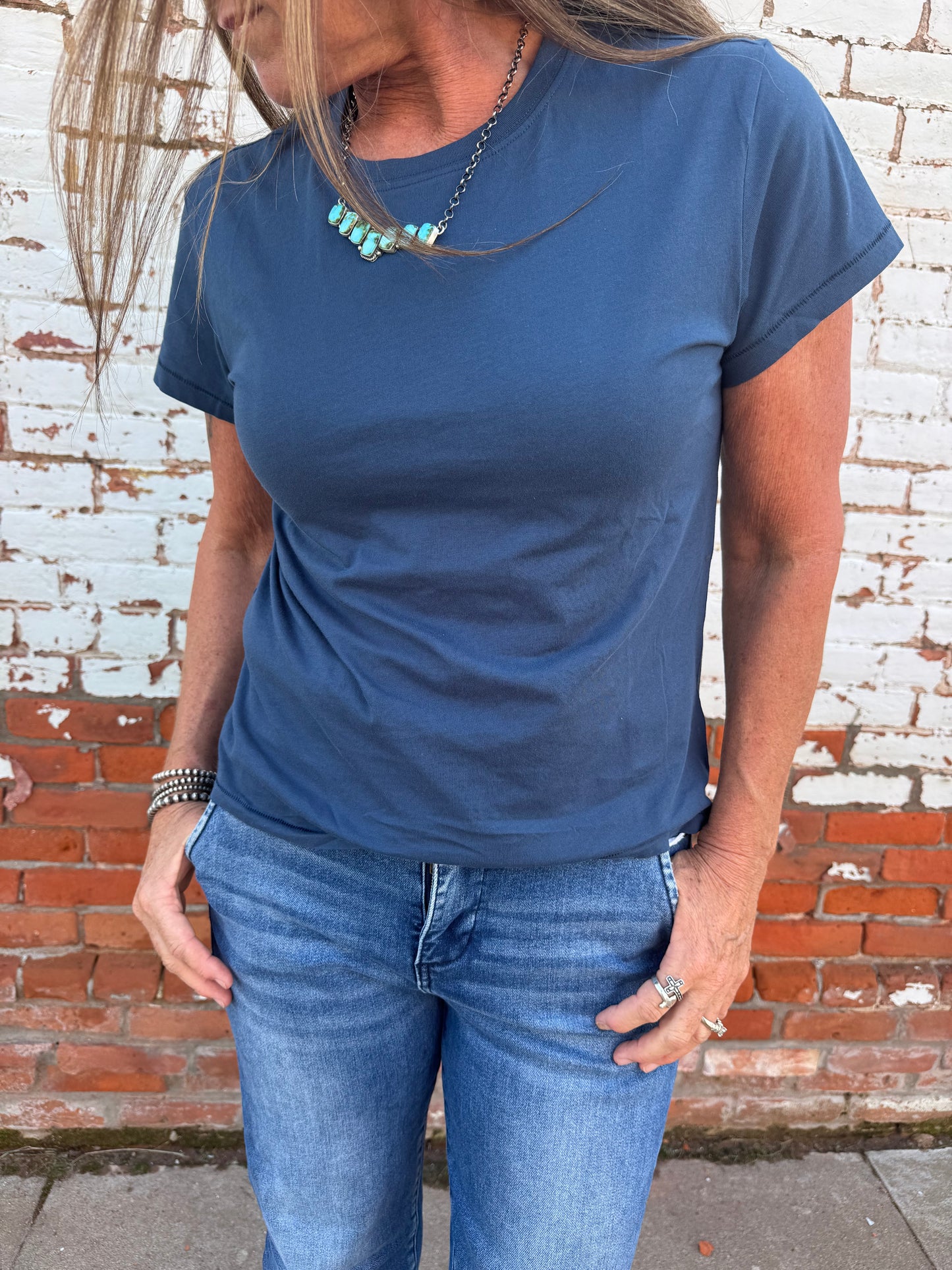 COTTON JERSEY CREWNECK T-SHIRT