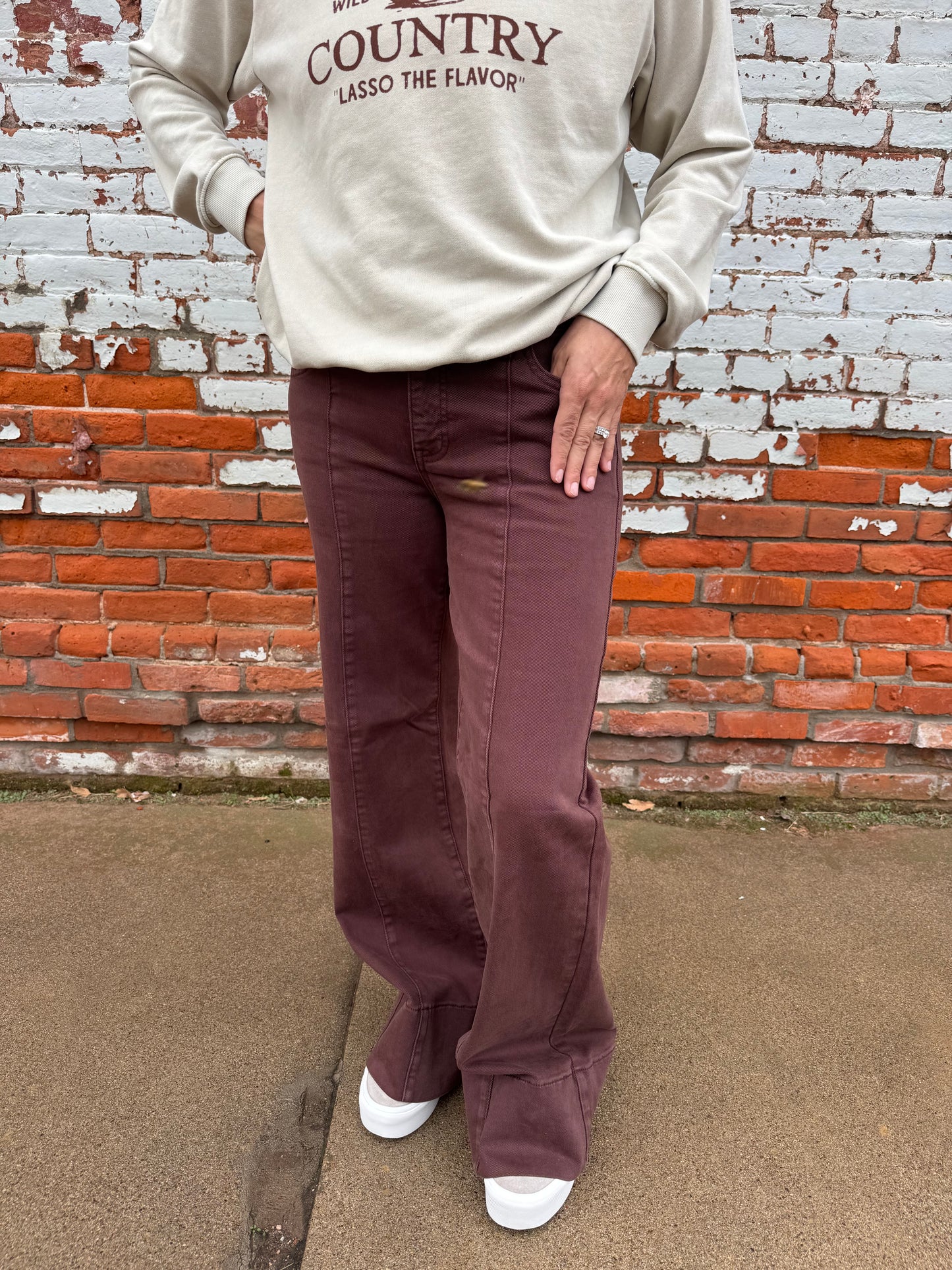 BONITA MID RISE WIDE LEG JEANS