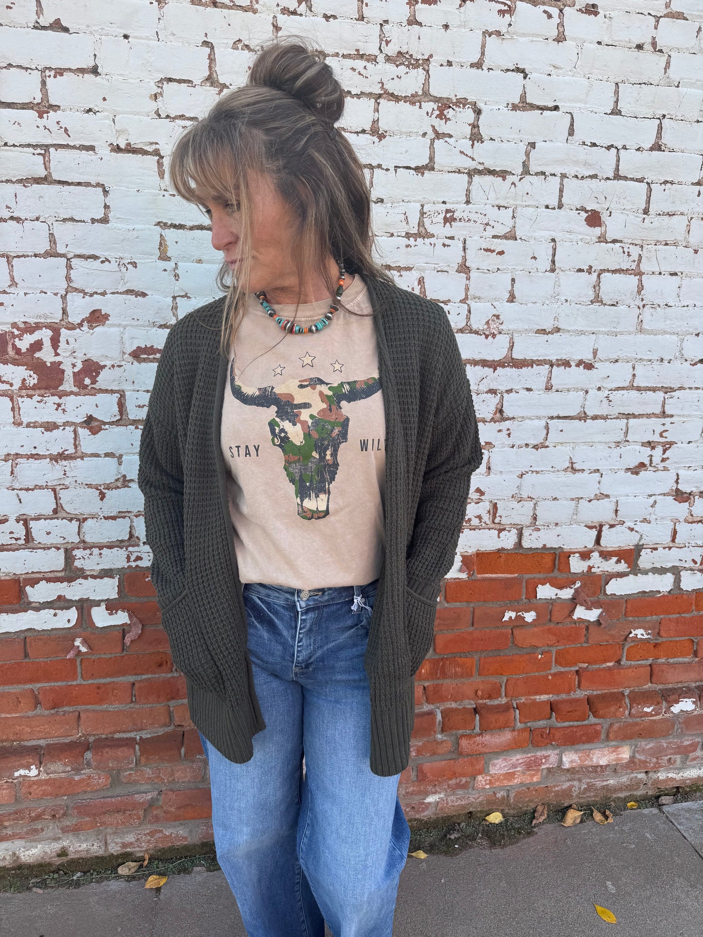 WOOLY WARM WAFFLE CARDIGAN
