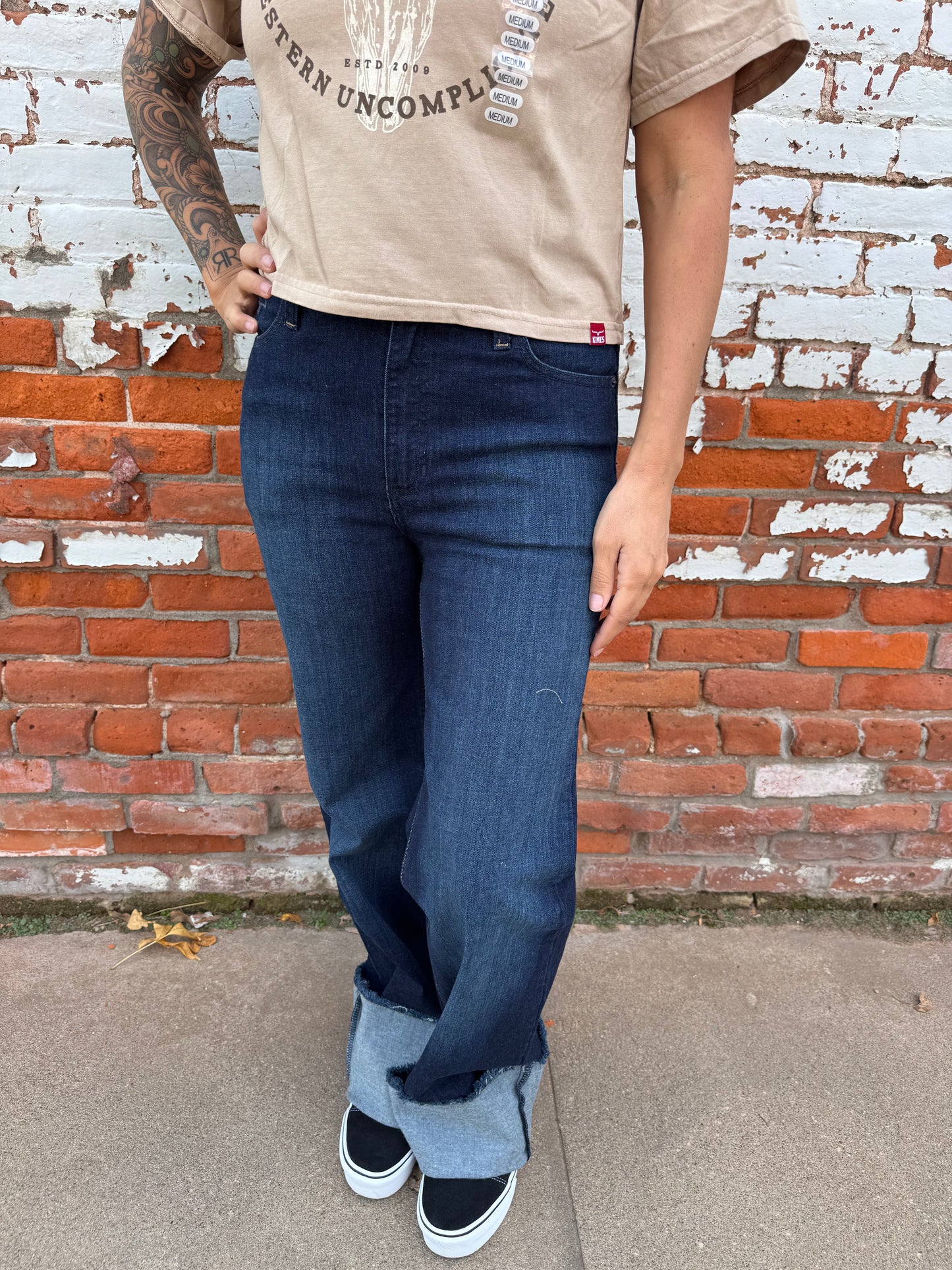 THE OLIVIA DARK WASH JEAN