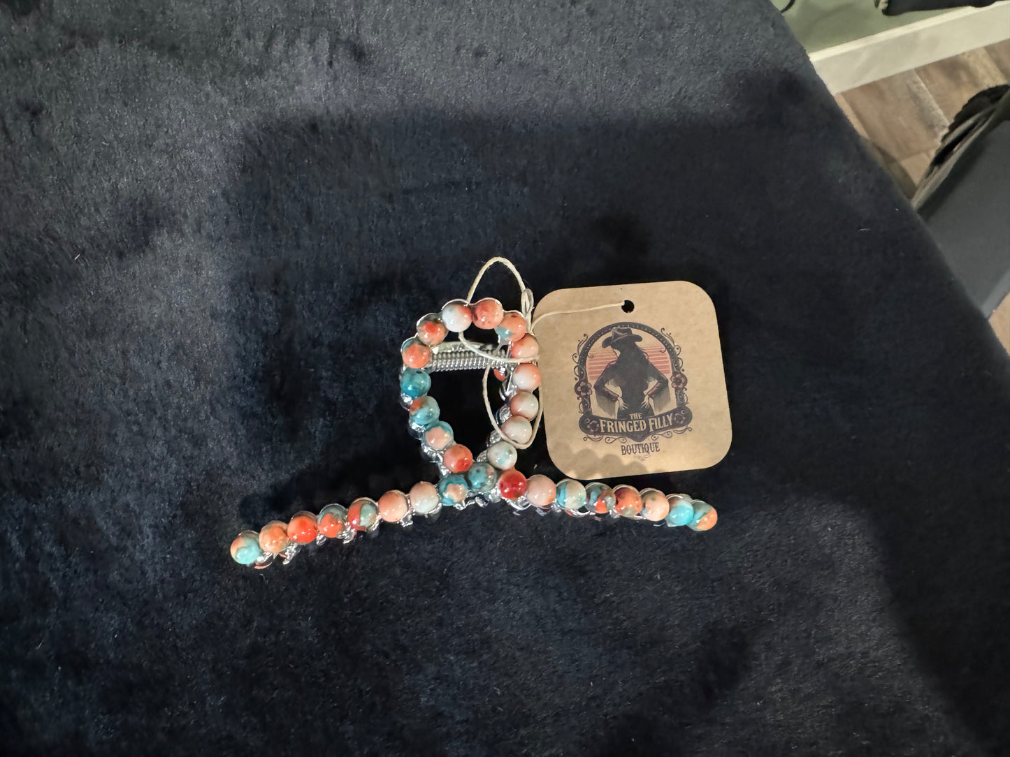 MULIT-COLOR STONE CLAW CLIP