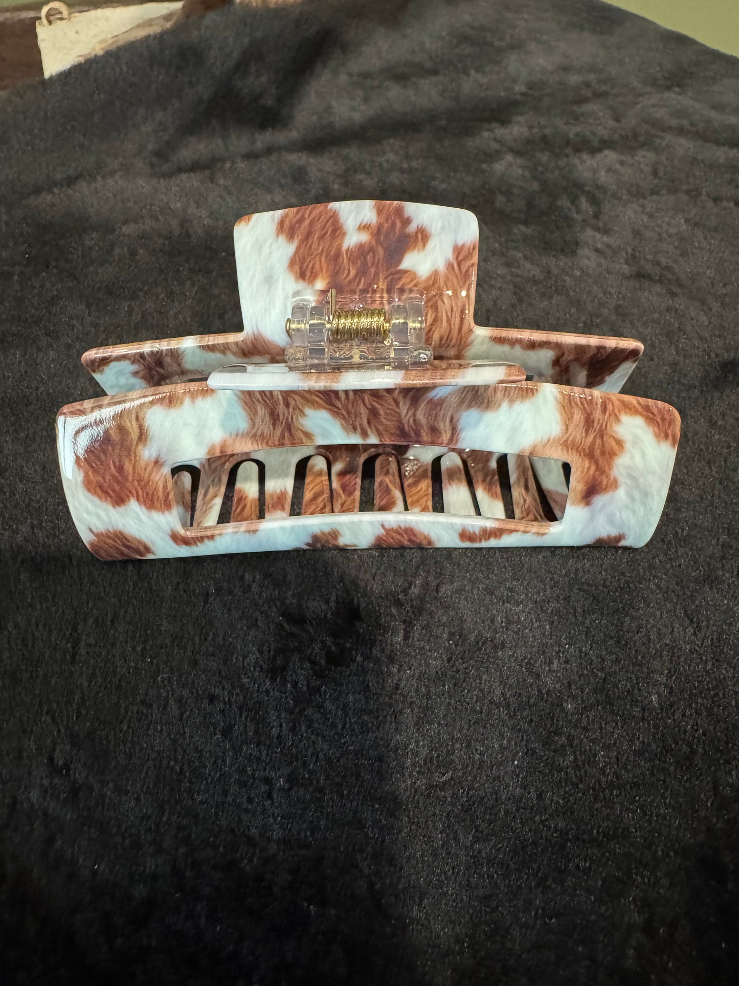 COW PRINT CLAW CLIP