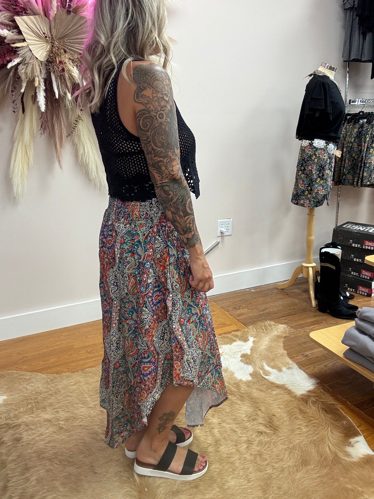 CARRIE CROCHET KNIT BOHO VEST
