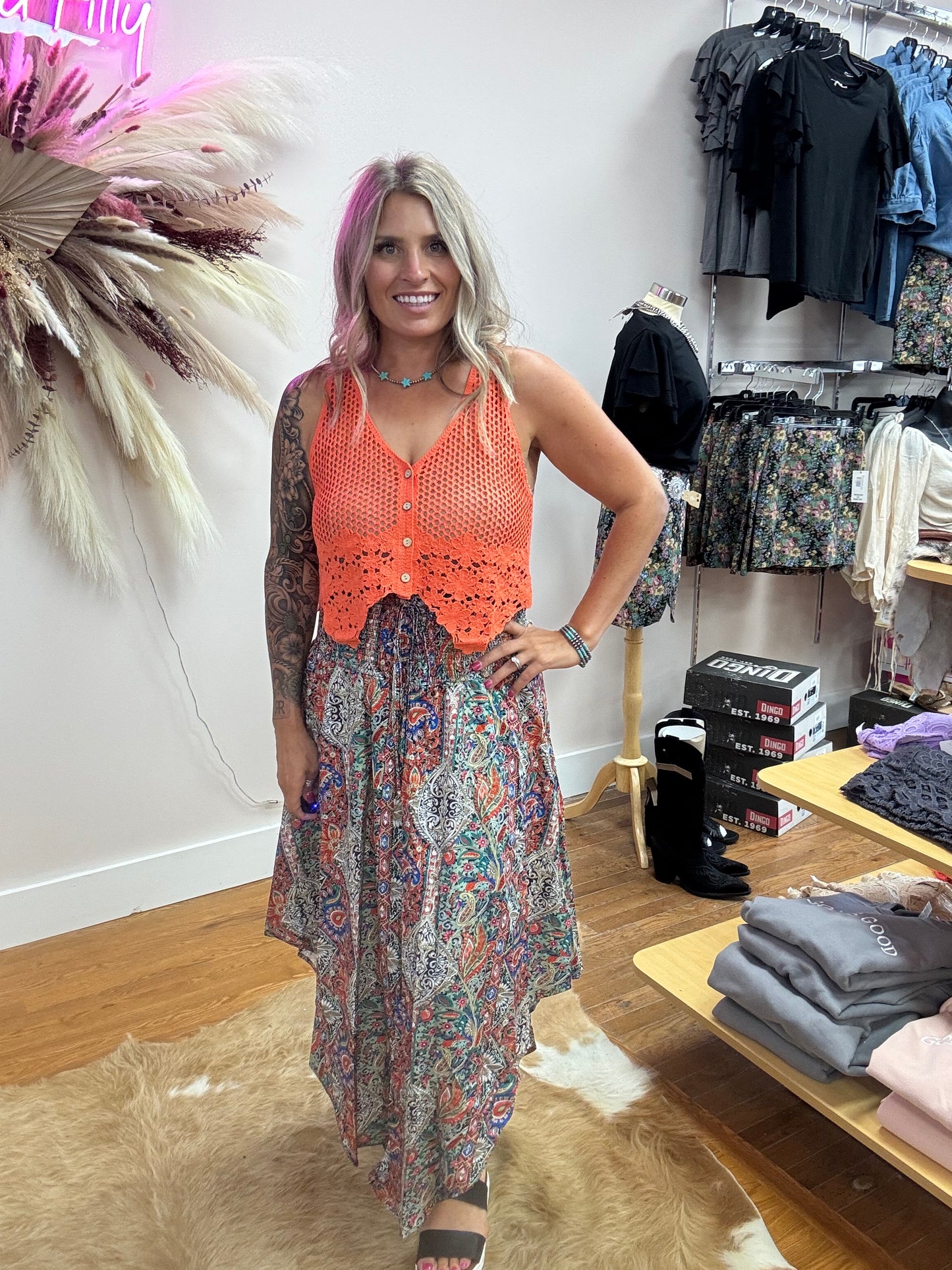 PARKER PAISLEY PRINTED MAXI SKIRT