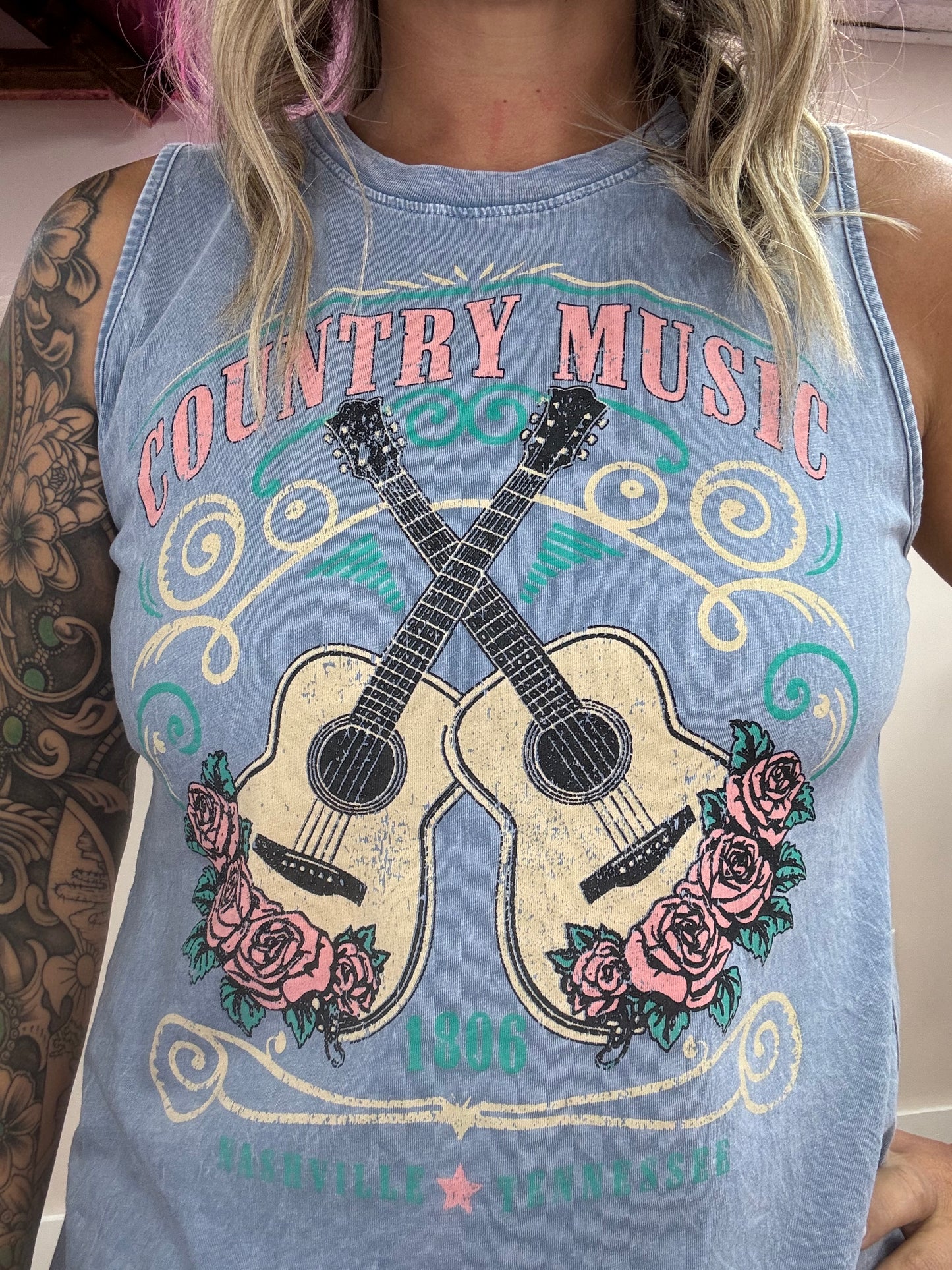 COUNTRY MUSIC 1806 GRAPHIC TANK TOP