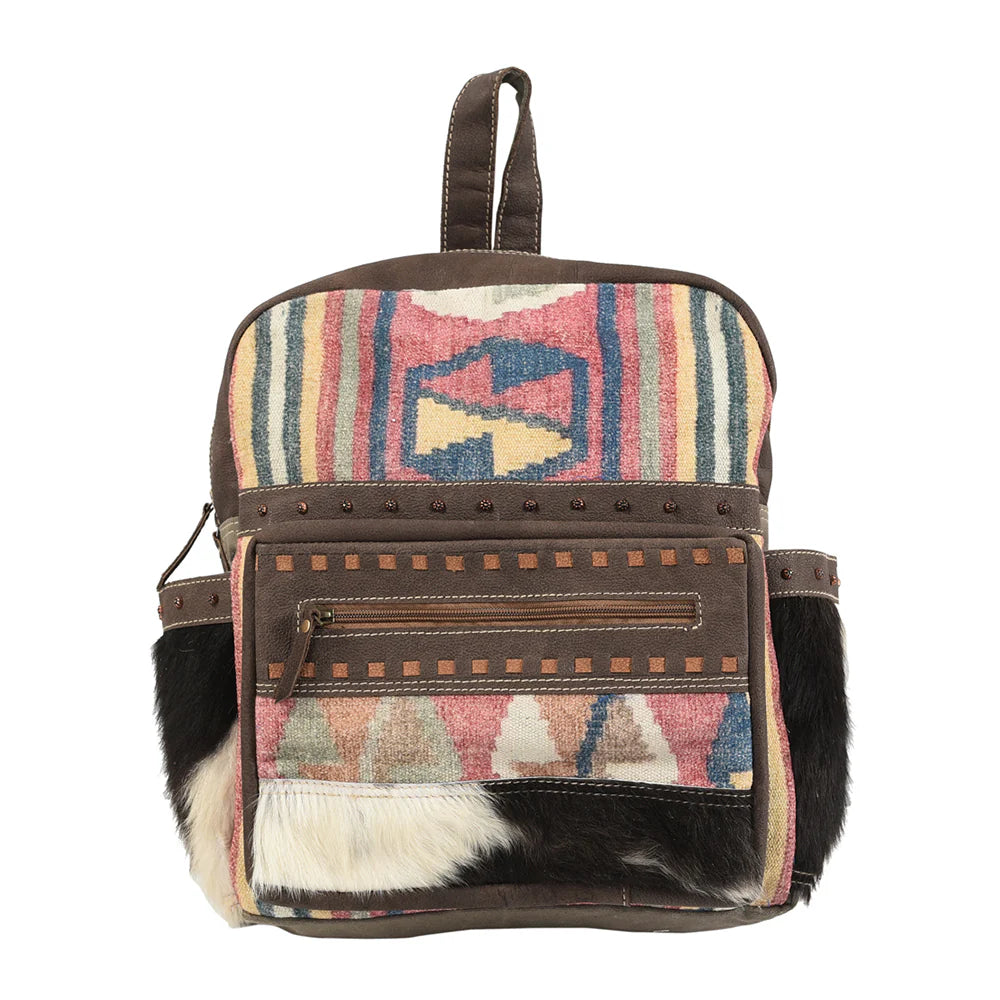 OHLAY CANVAS AND COWHIDE LADIES BACKPACK