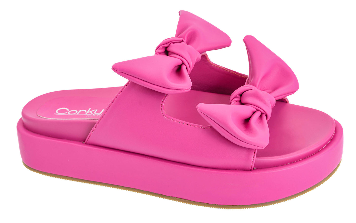 HOT PINK BOW SANDAL