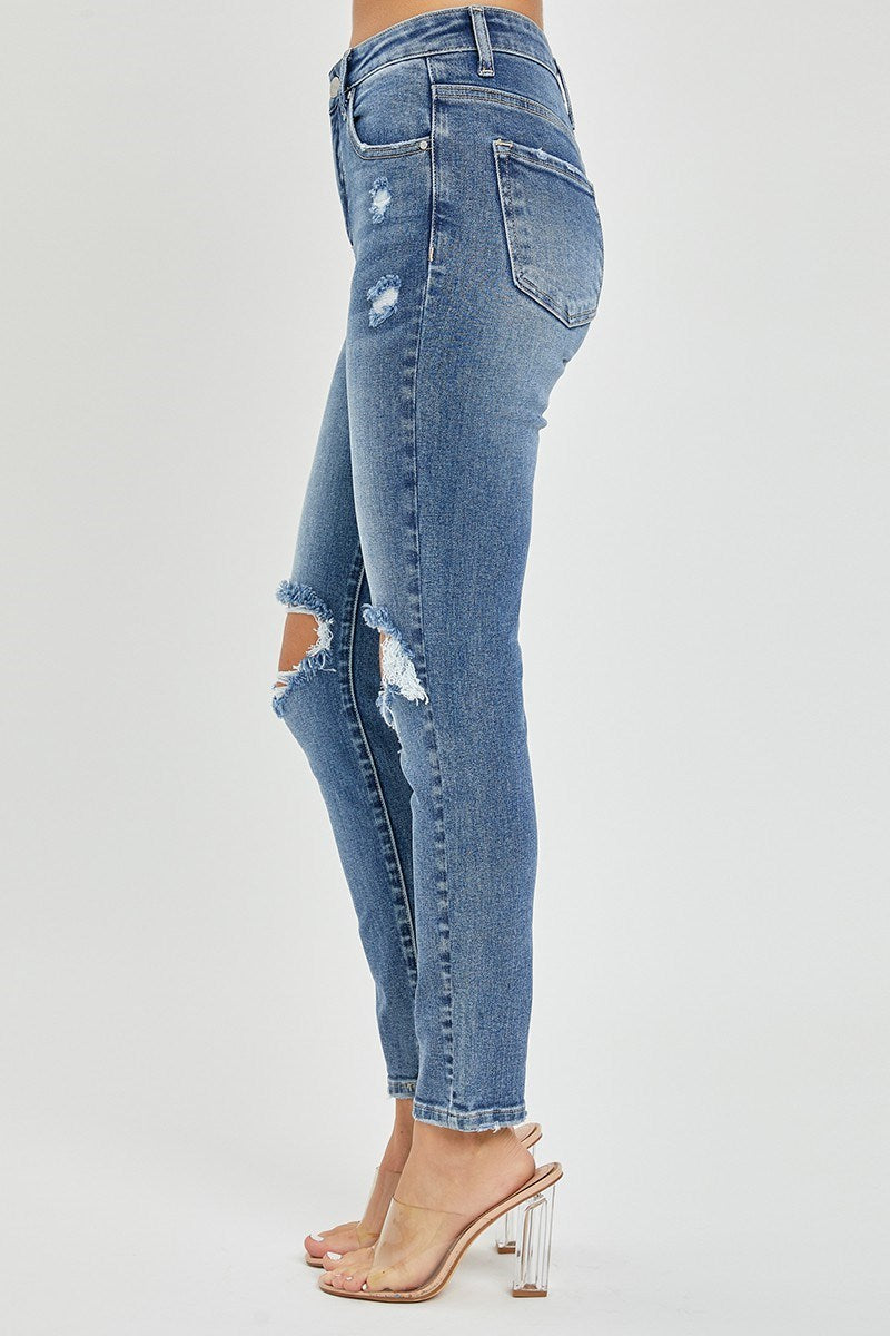 NATALIE-DISTRESSED SKINNY JEANS