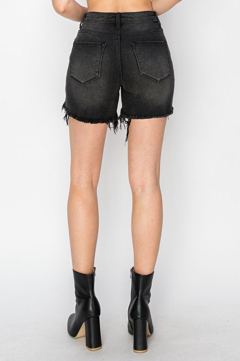 BRITT DISTRESSED HIGH RISE SHORTS