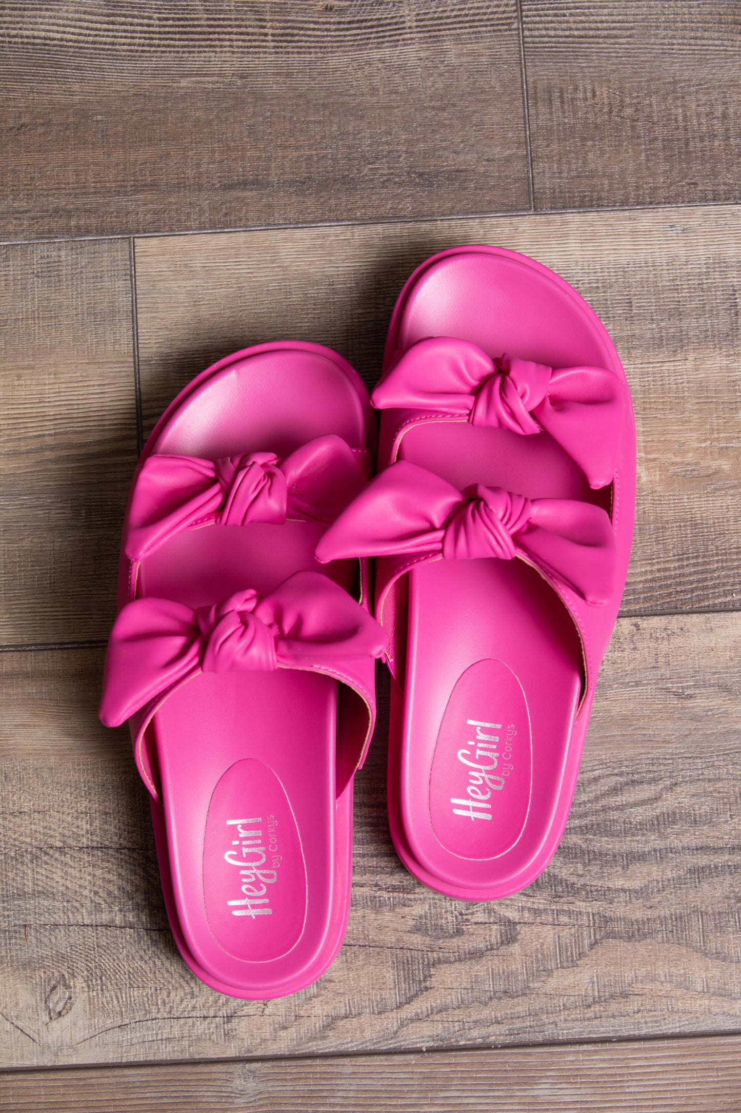 HOT PINK BOW SANDAL