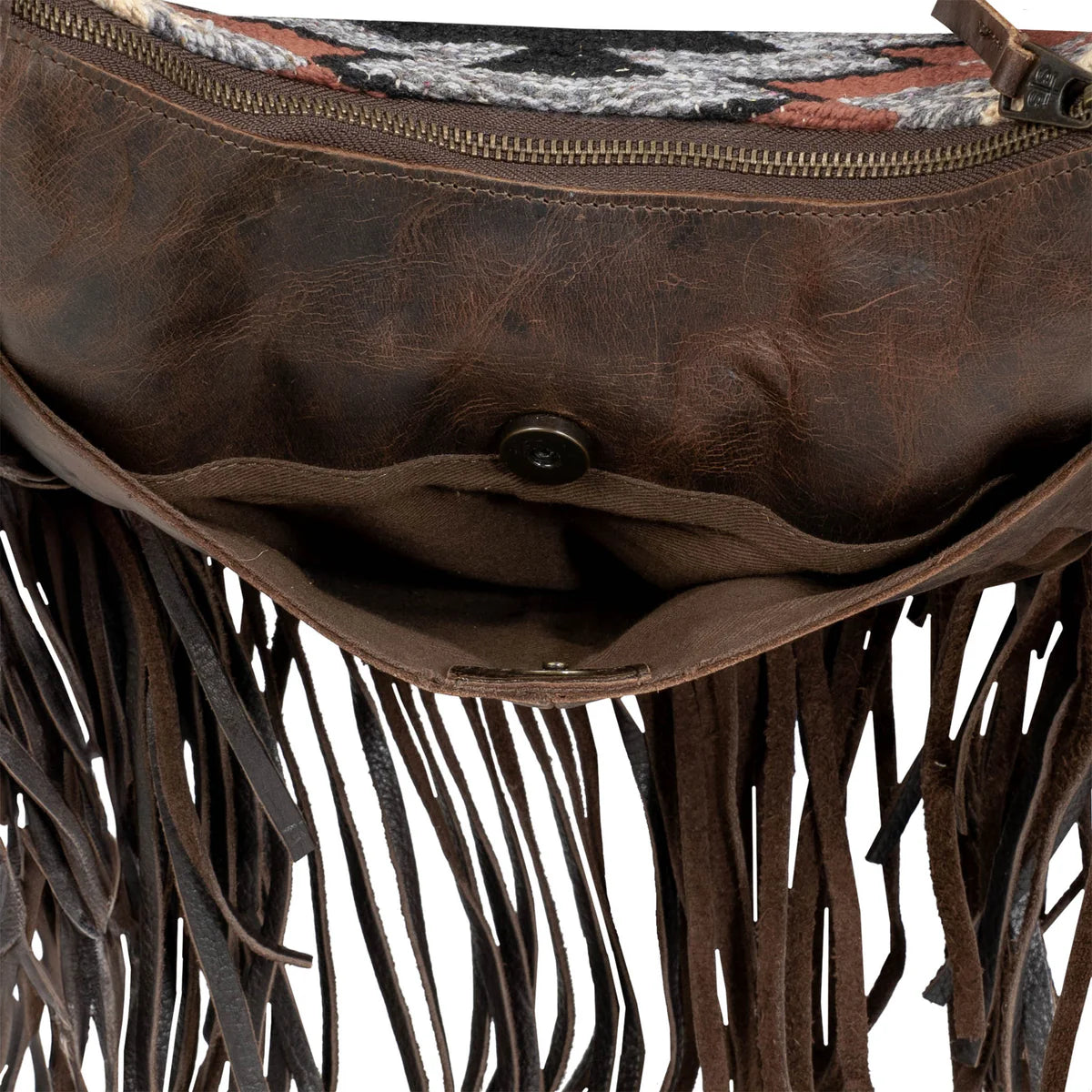 GUADALUPE SERAPE NELLIE FRINGE BAG