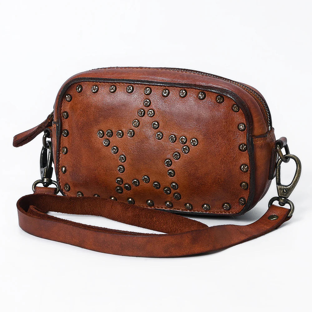 BECCA-CROSSBODY GENUINE LEATHER BAG-SPAGHETTI WESTERN