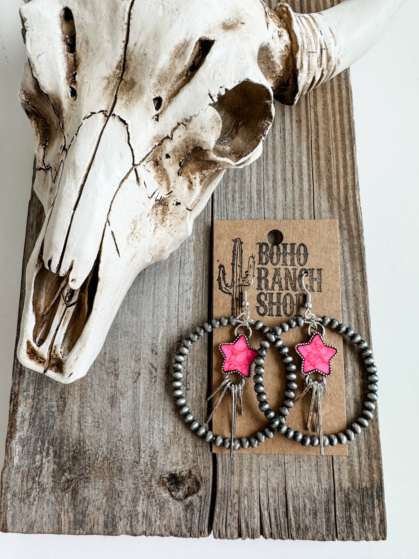 STAR HOOP EARRINGS