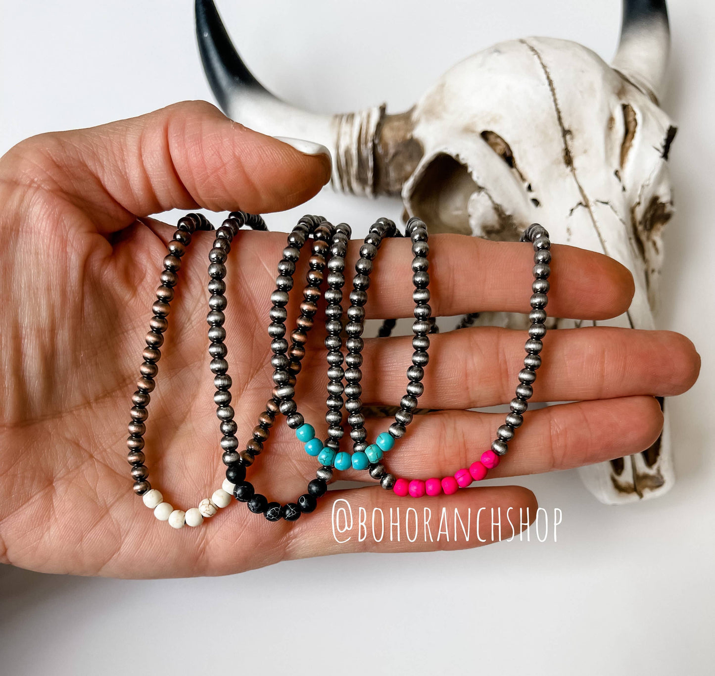 WESTERN NAVAJO BEAD CHOKER NECKLACE