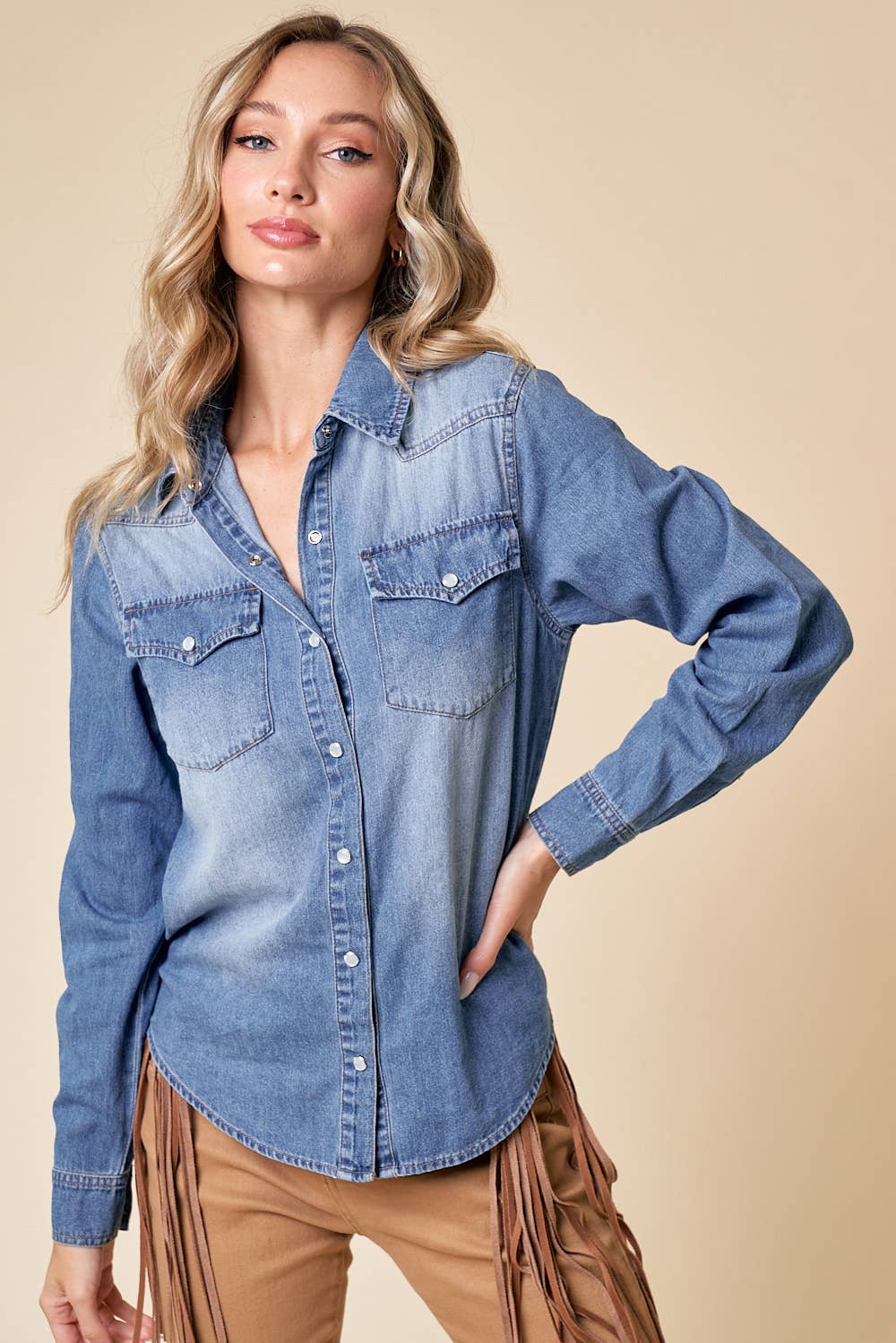 THE DELILAHD-WESTERN DENIM SHIRT