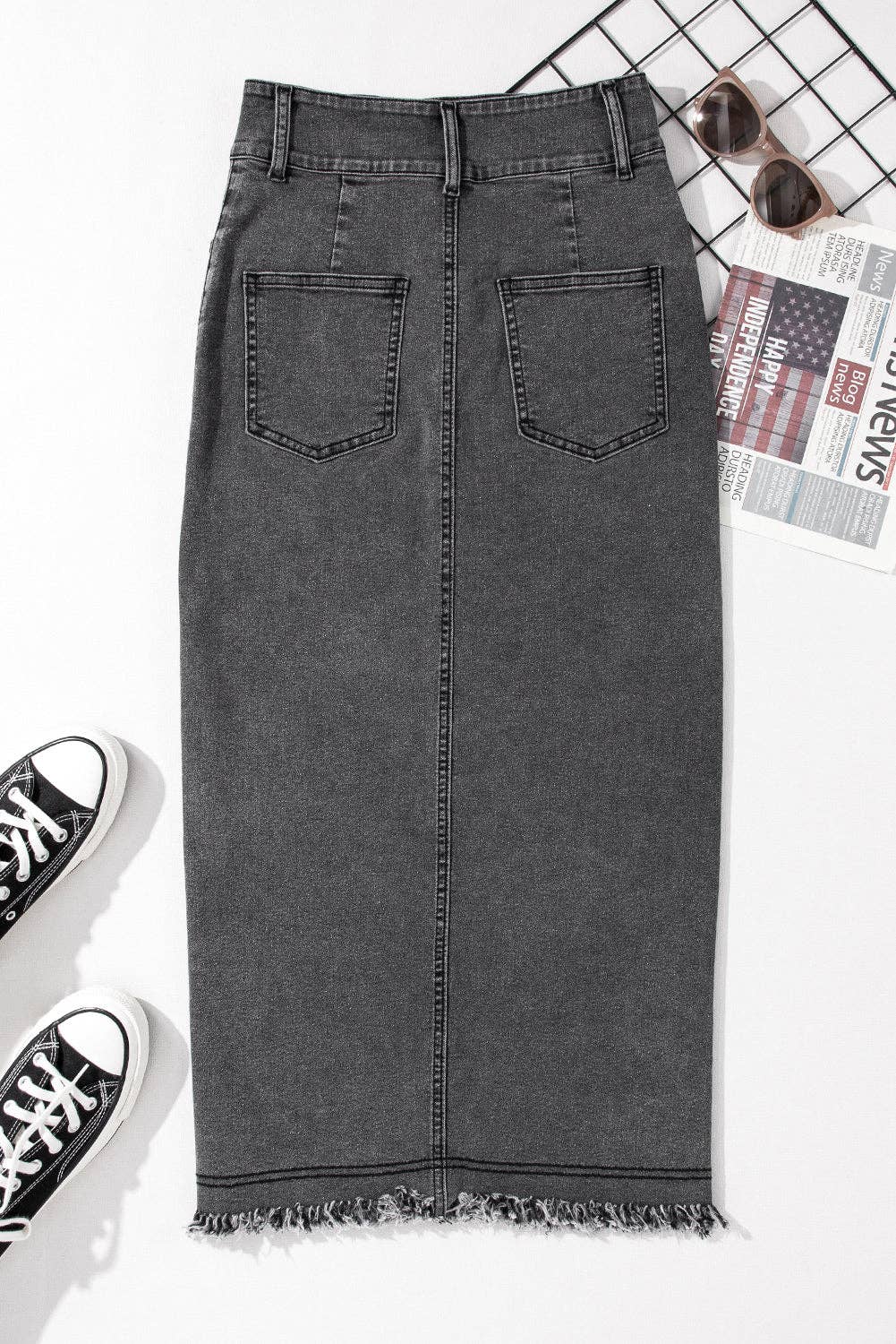DENA DENIM MIDI SKIRT
