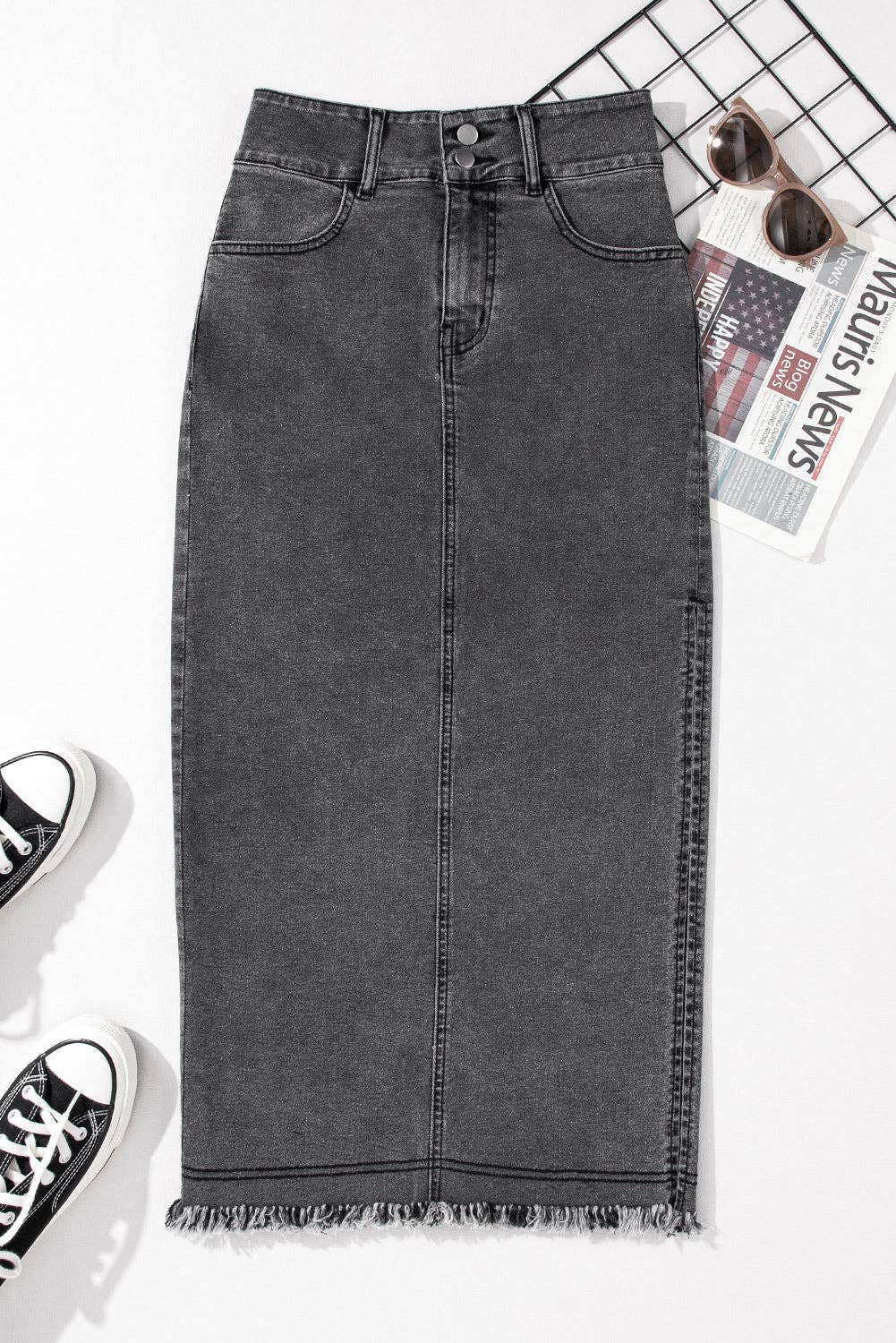 DENA DENIM MIDI SKIRT