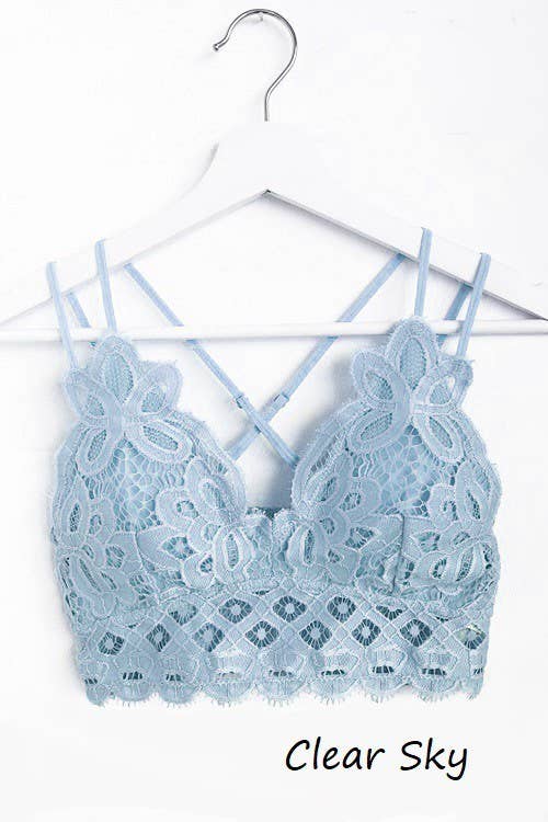 SCALLOPED LACE CAMI BRALETTE