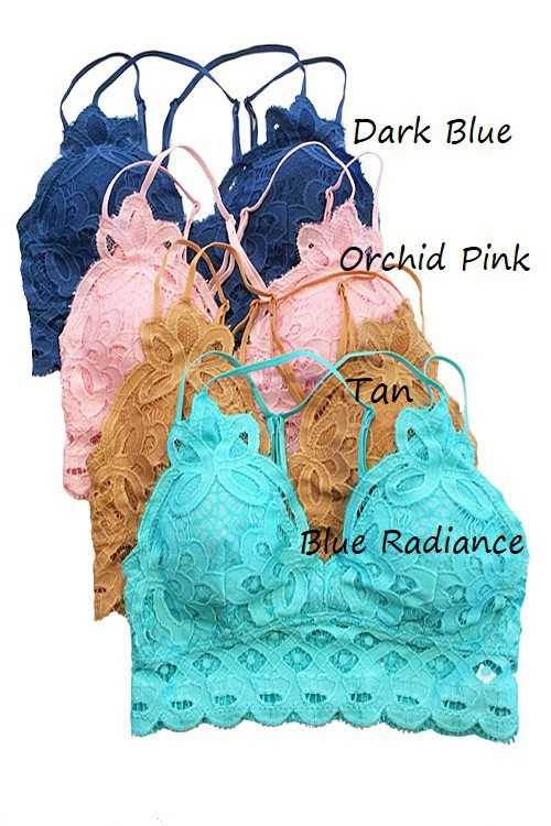 SCALLOPED LACE CAMI BRALETTE