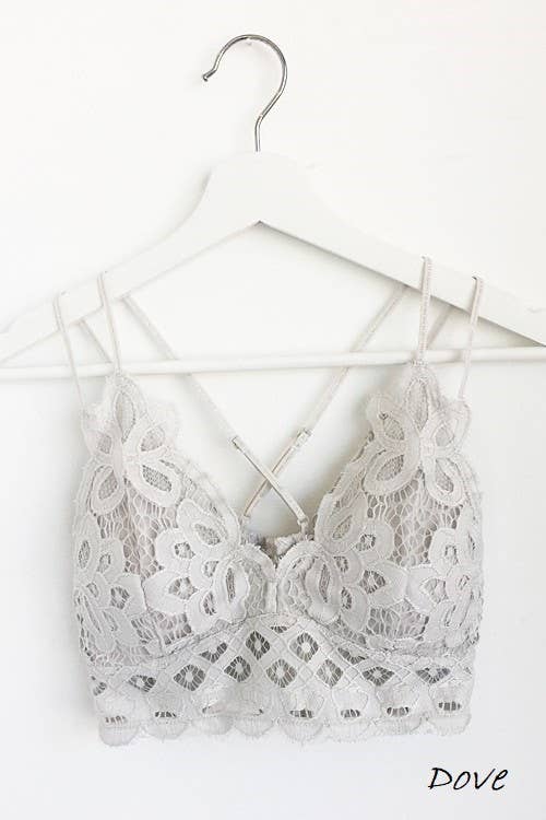 SCALLOPED LACE CAMI BRALETTE