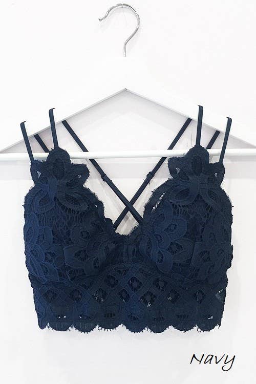 SCALLOPED LACE CAMI BRALETTE