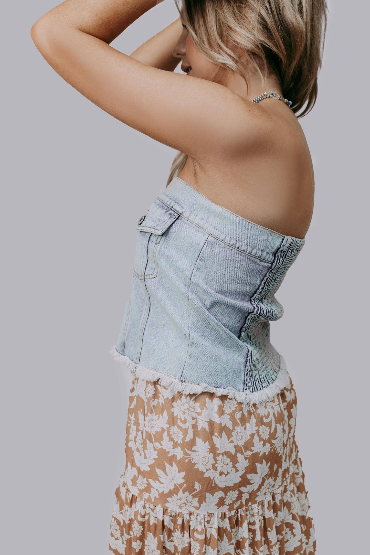 SHANIA- DENIM TOP