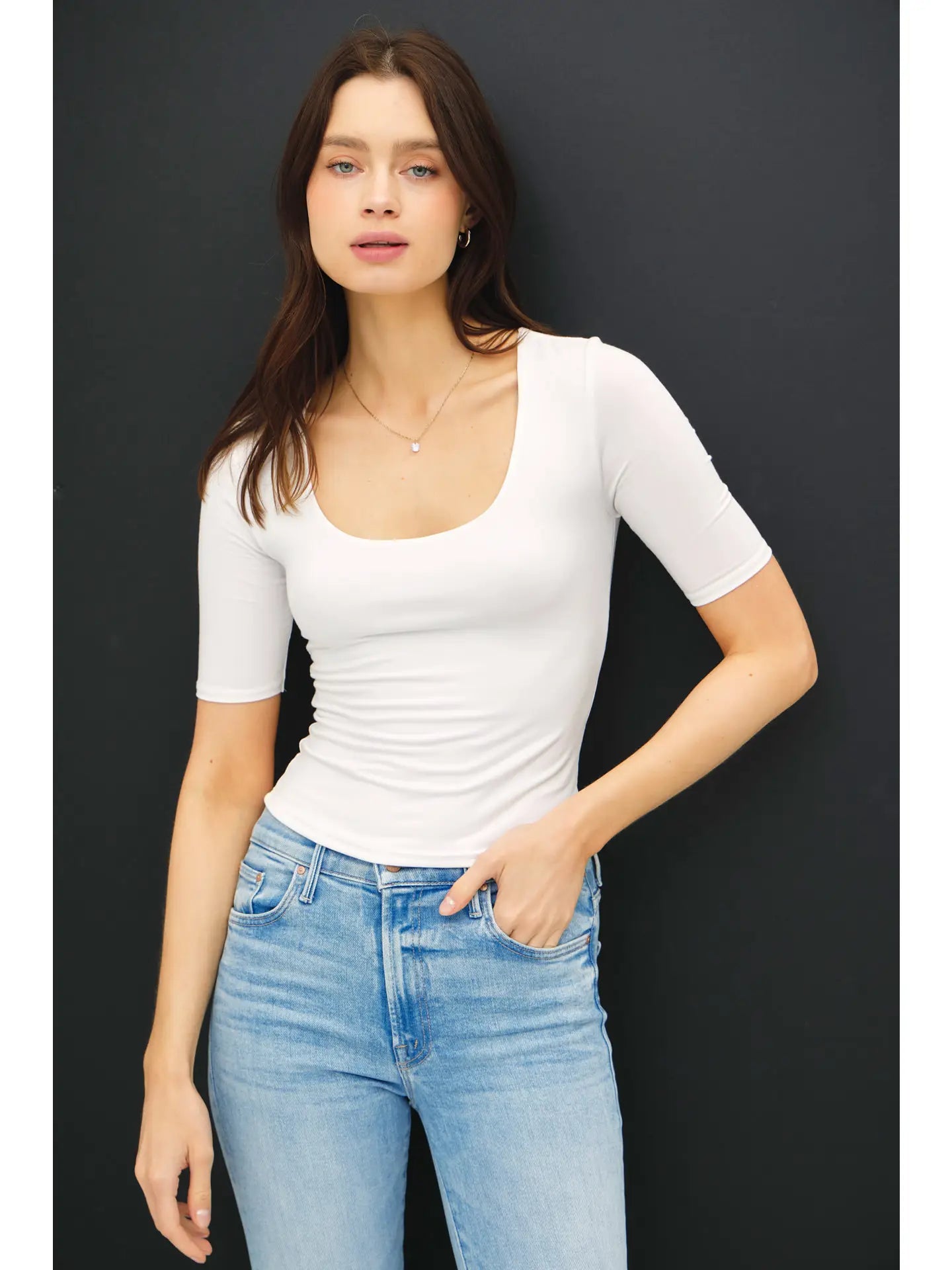 SOFT CORE BASIC SHORT SLEEVE CROP TOP